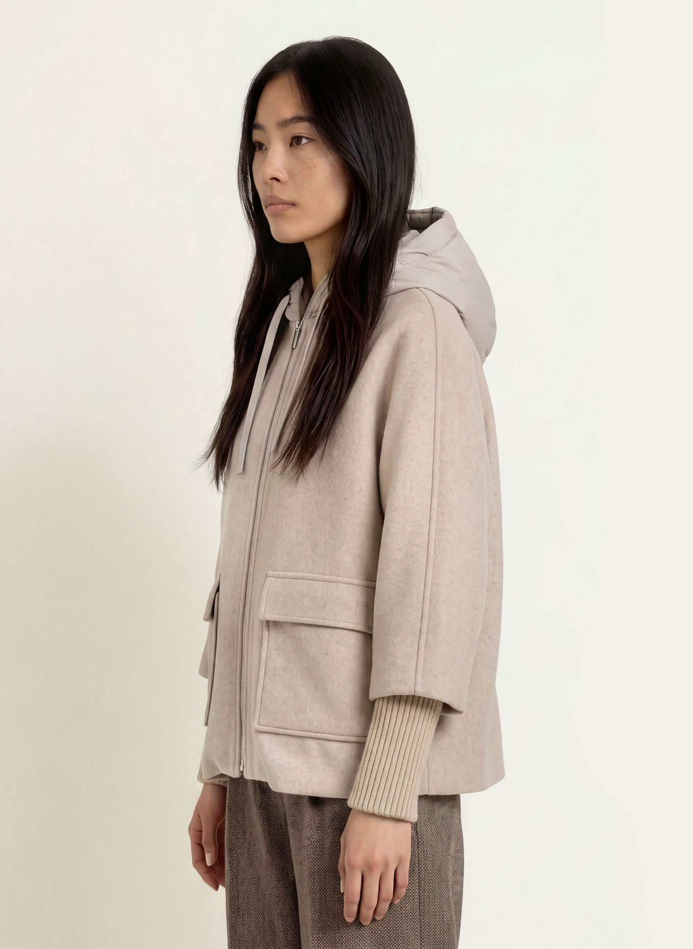 Smith & Soul Jacke im Materialmix: HELLBRAUN