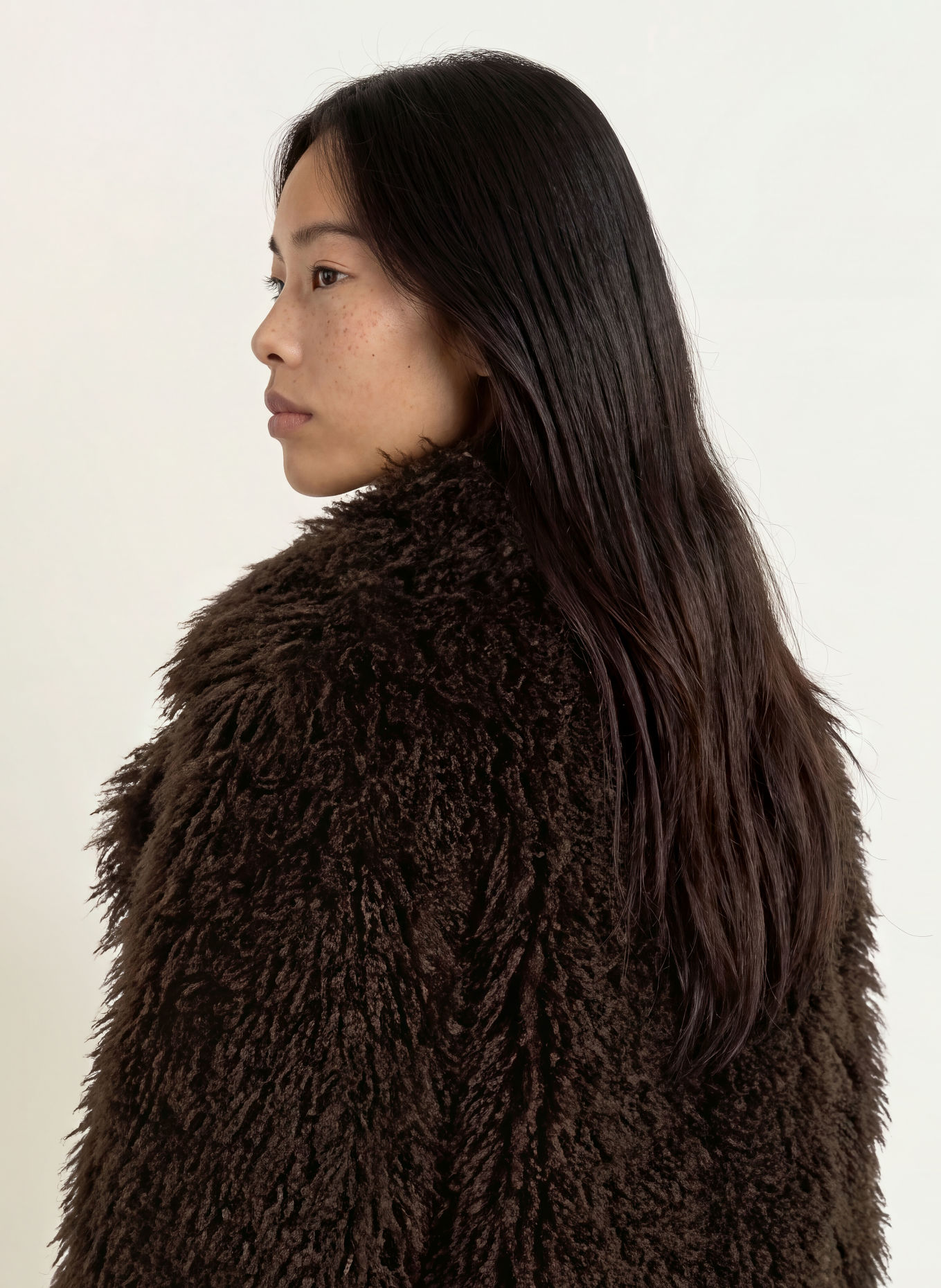 Smith & Soul Jas van imitatiebont: MARRON FONCÉ