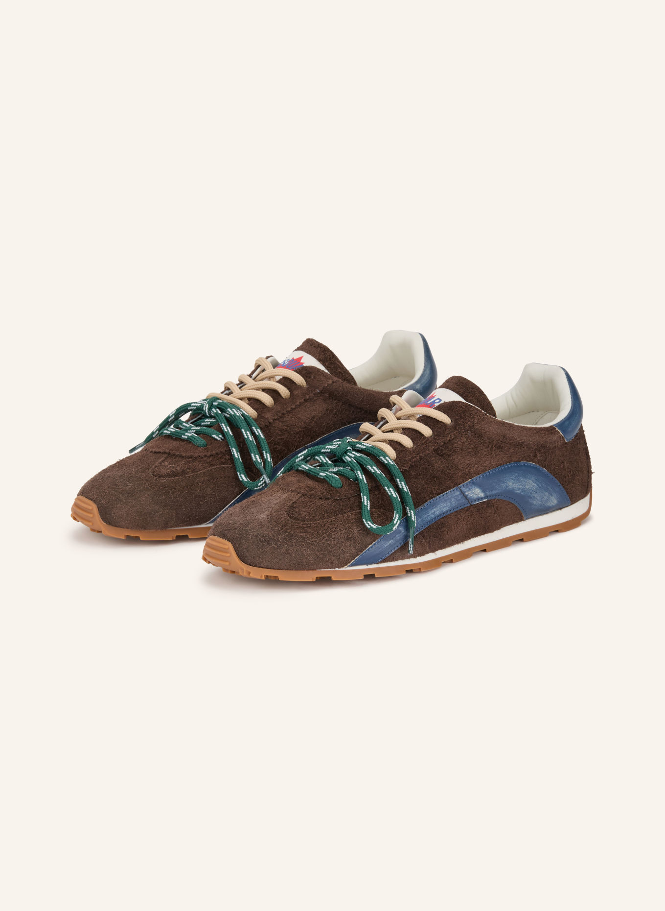 DSQUARED2 Sneakersy DC-642: TMAVĚ HNĚDÁ / TMAVĚ MODRÁ