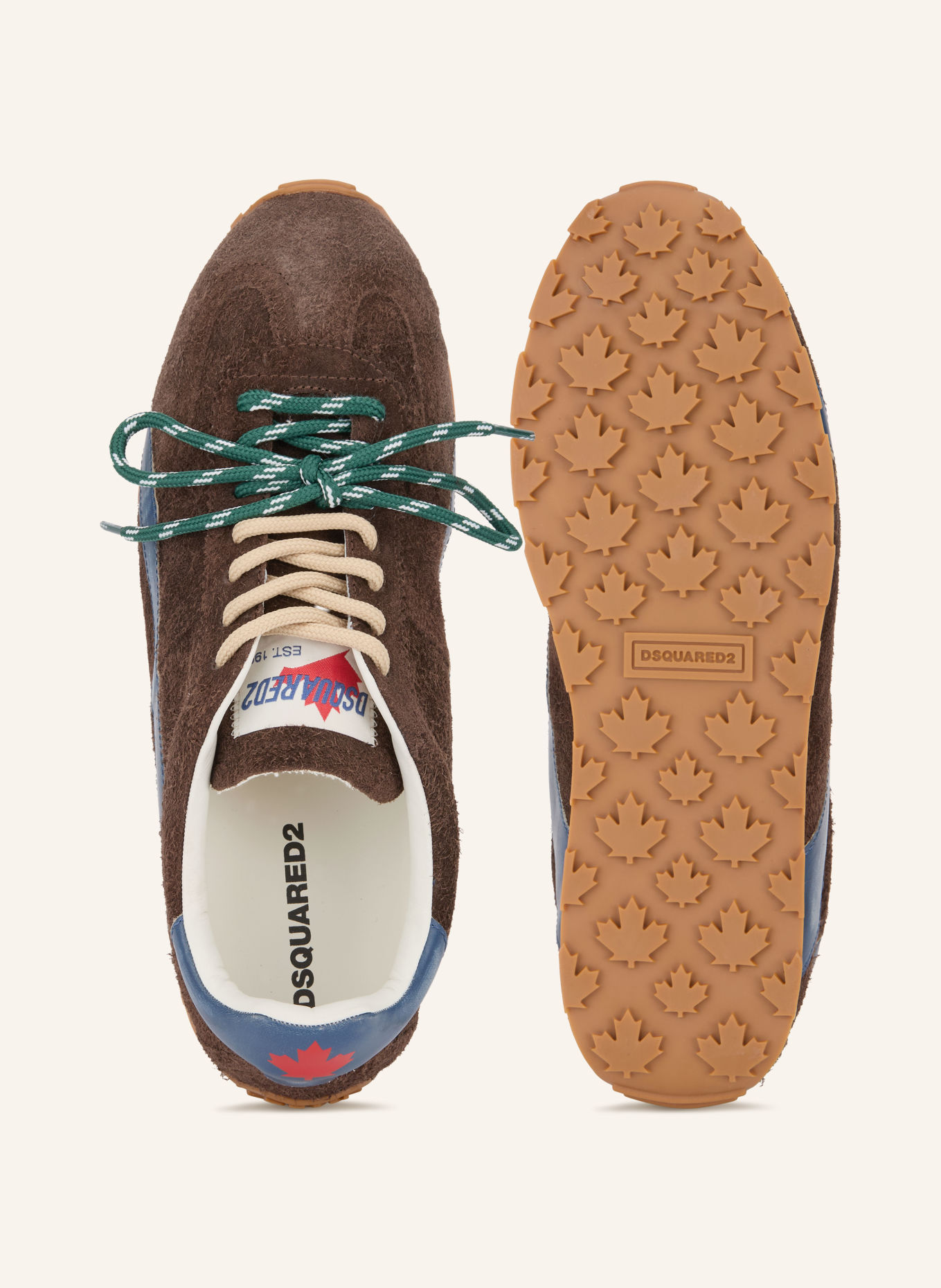 DSQUARED2 Sneakersy DC-642: TMAVĚ HNĚDÁ / TMAVĚ MODRÁ
