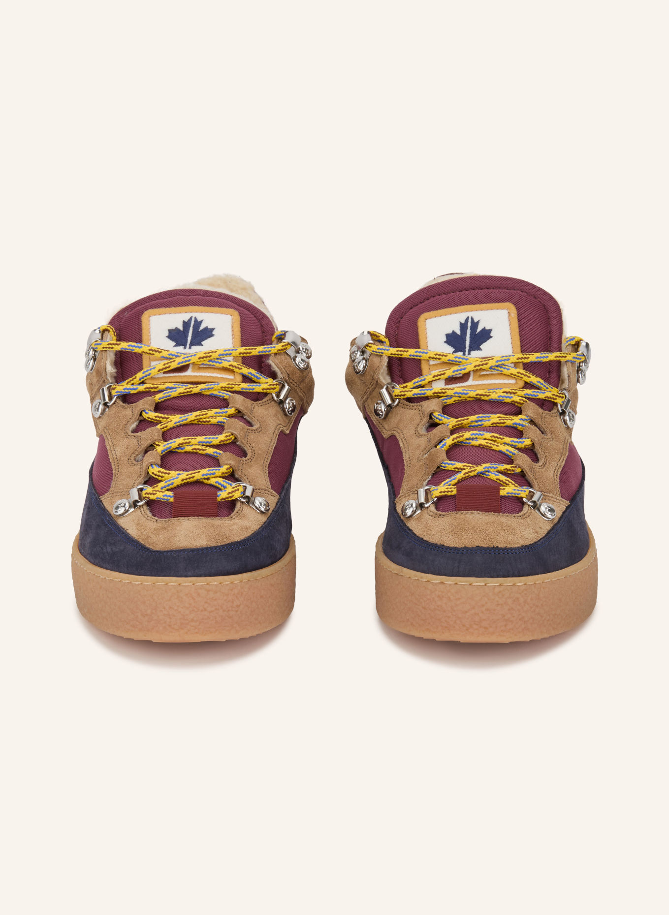 DSQUARED2 Sneaker RAPPER'S DELIGHT: HELLBRAUN / DUNKELROT / DUNKELBLAU