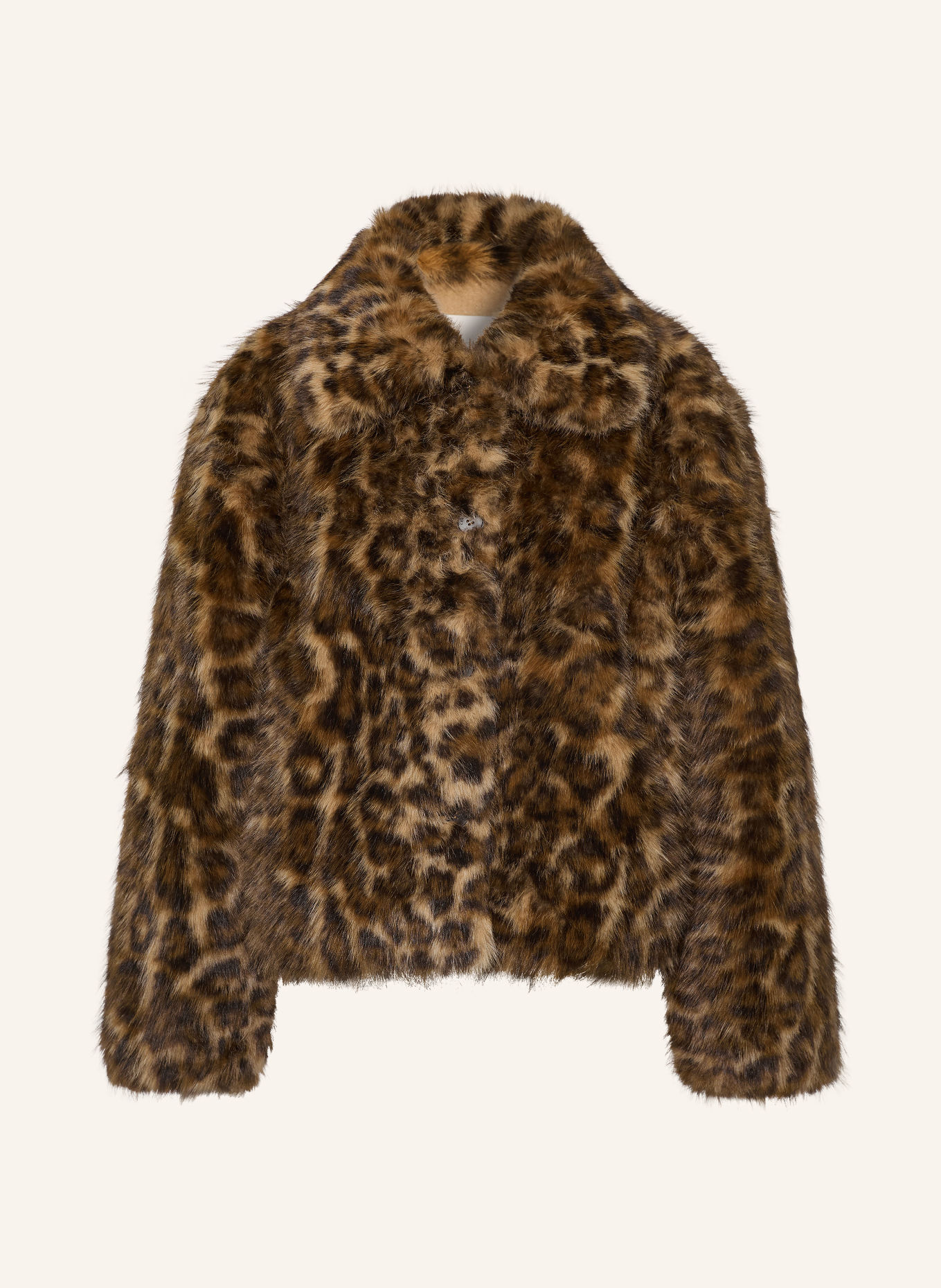 GRACE & MILA Kunstfell-Jacke ALVA: BRAUN / DUNKELBRAUN / BEIGE