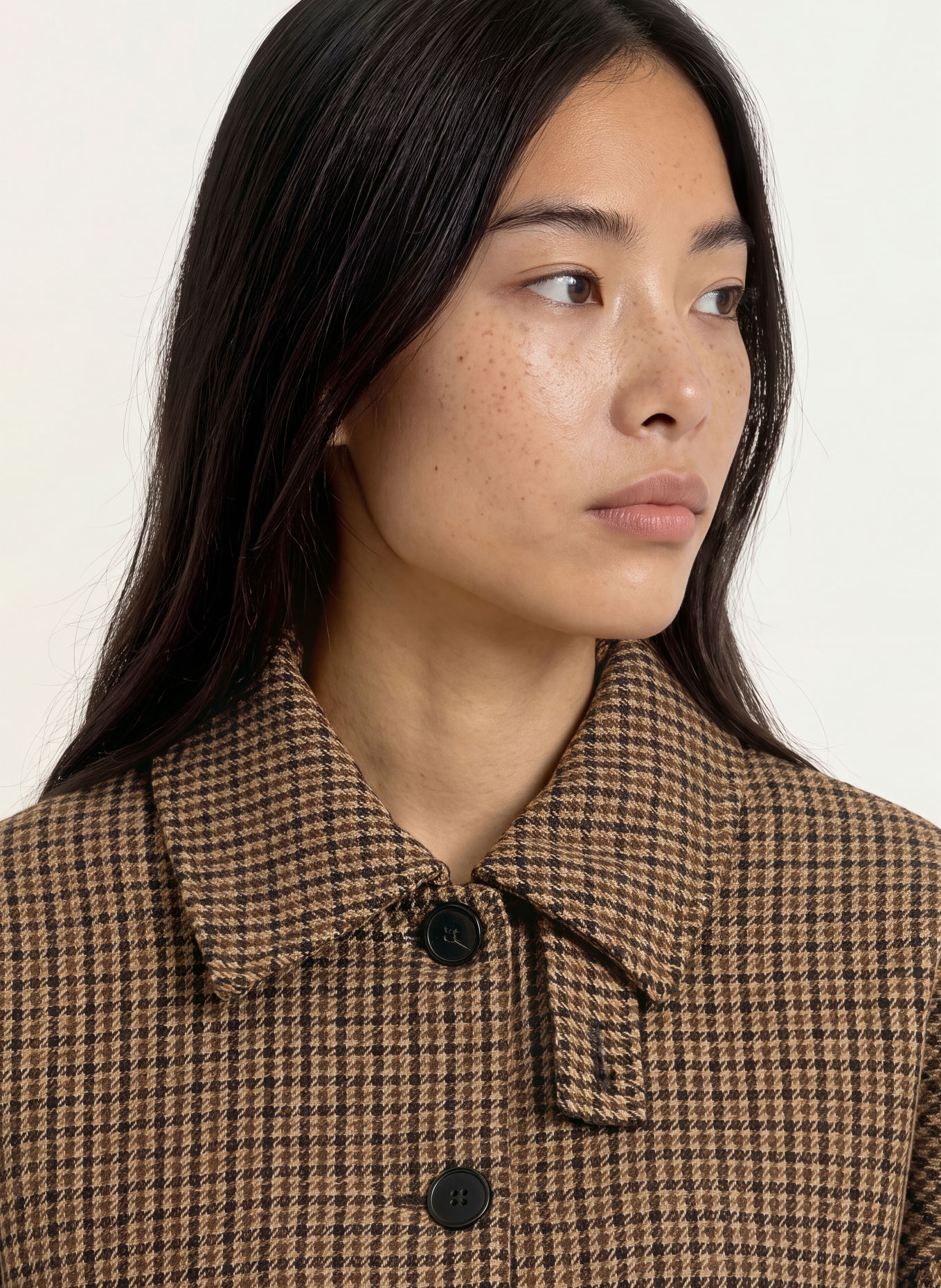 GRACE & MILA Veste boxy ARTHUR: MARRON / BEIGE / NOIR
