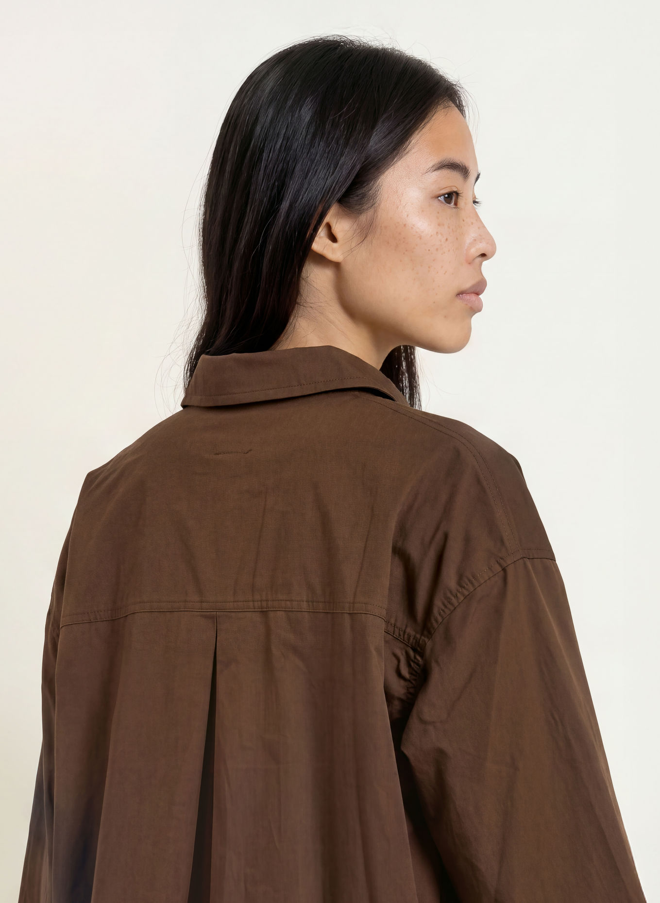 GRACE & MILA Blusenshirt AMBRE mit 3/4-Arm: BRAUN