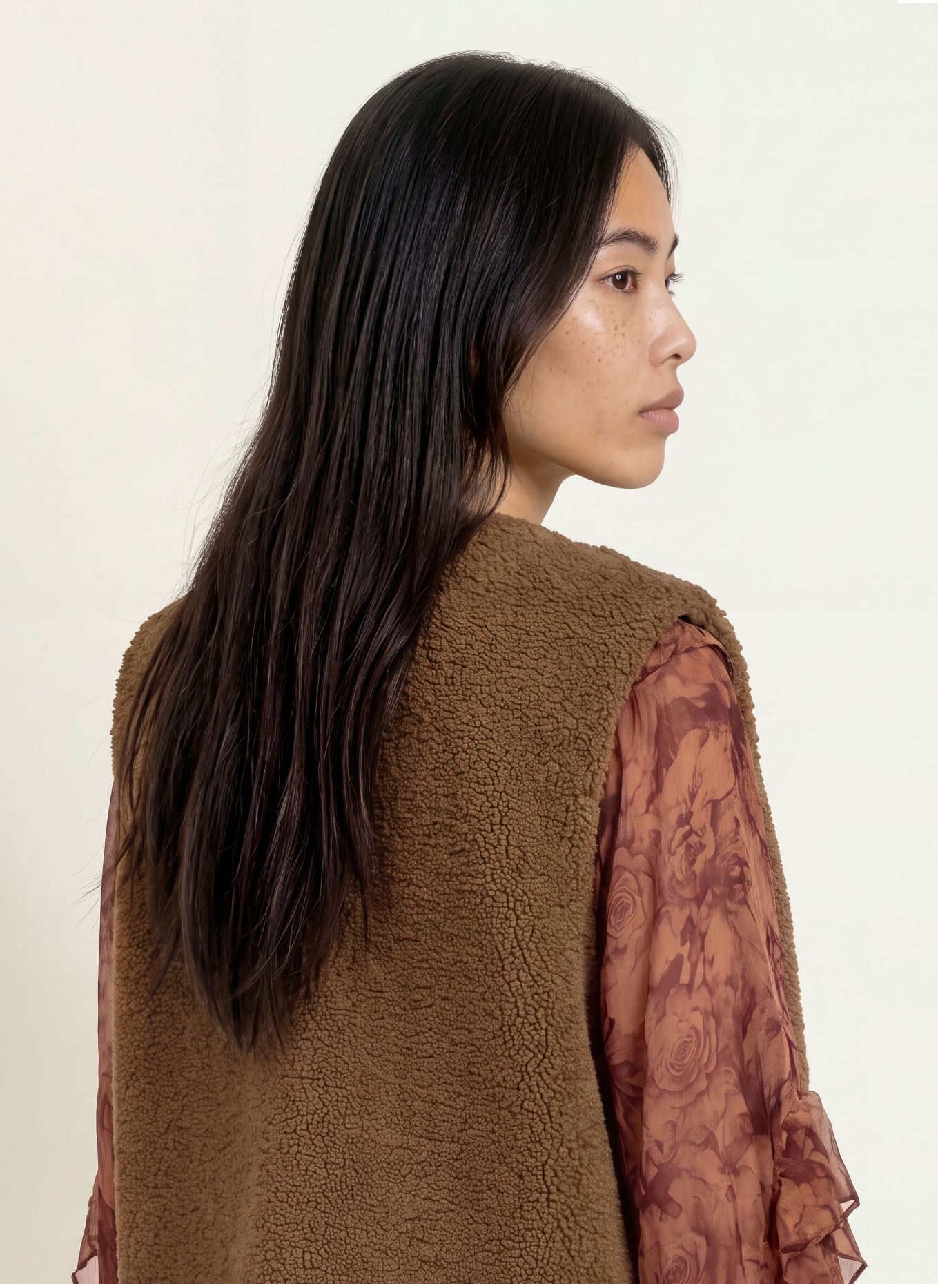 GRACE & MILA Teddyfell-Weste AVERY: TAUPE