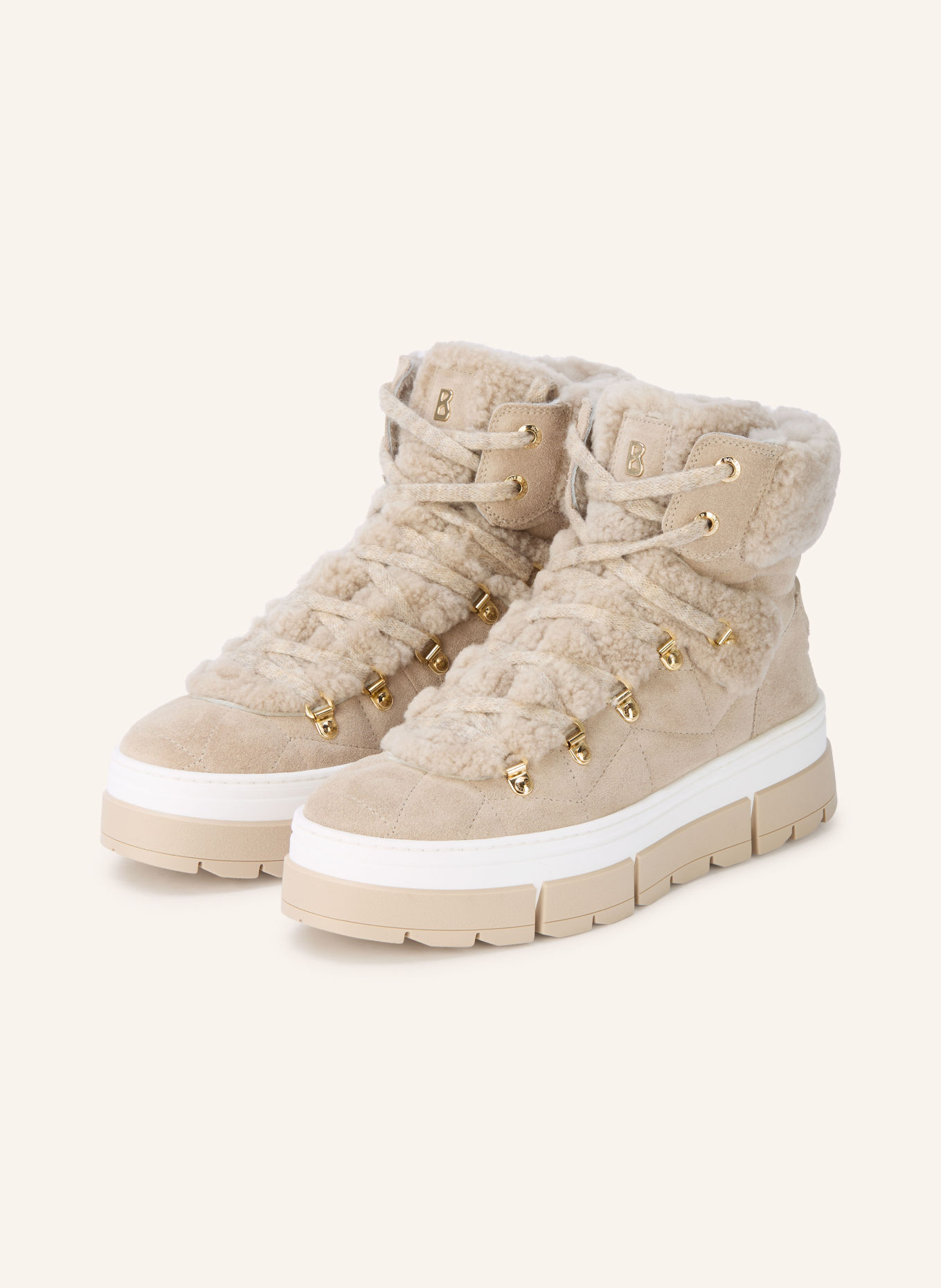 BOGNER Schnürboots VADUZ S 5: BEIGE / GOLD / HELLGRAU