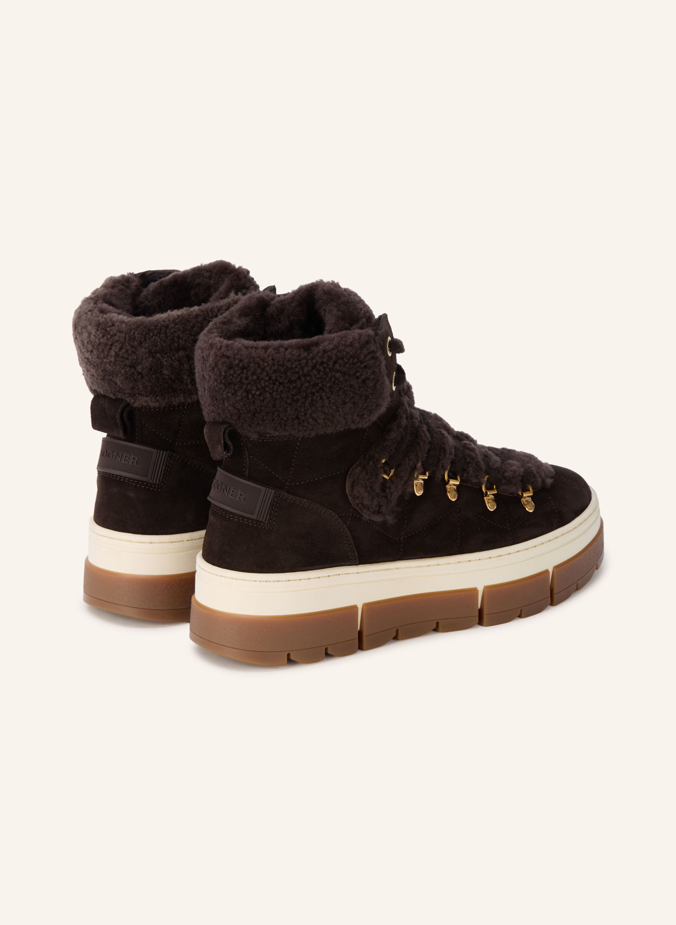 BOGNER VADUZ S 5 Lace-up boots: DARK BROWN / GOLD