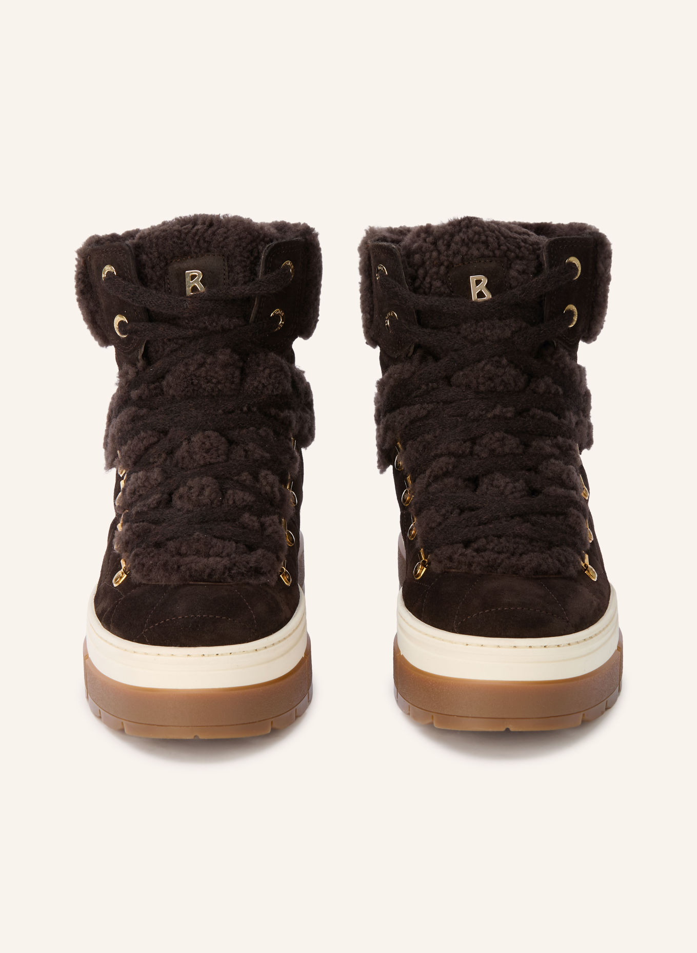 BOGNER VADUZ S 5 Lace-up boots: DARK BROWN / GOLD