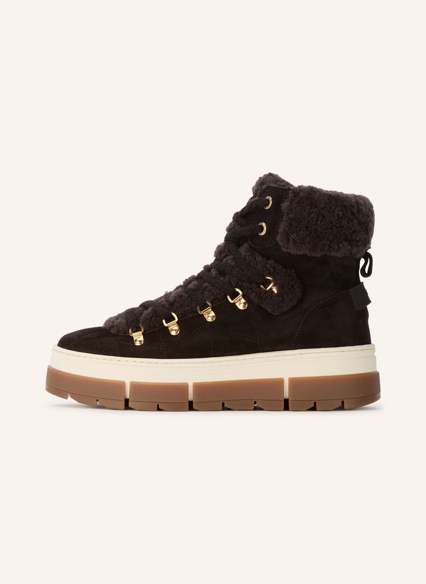 BOGNER VADUZ S 5 Lace-up boots: DARK BROWN / GOLD