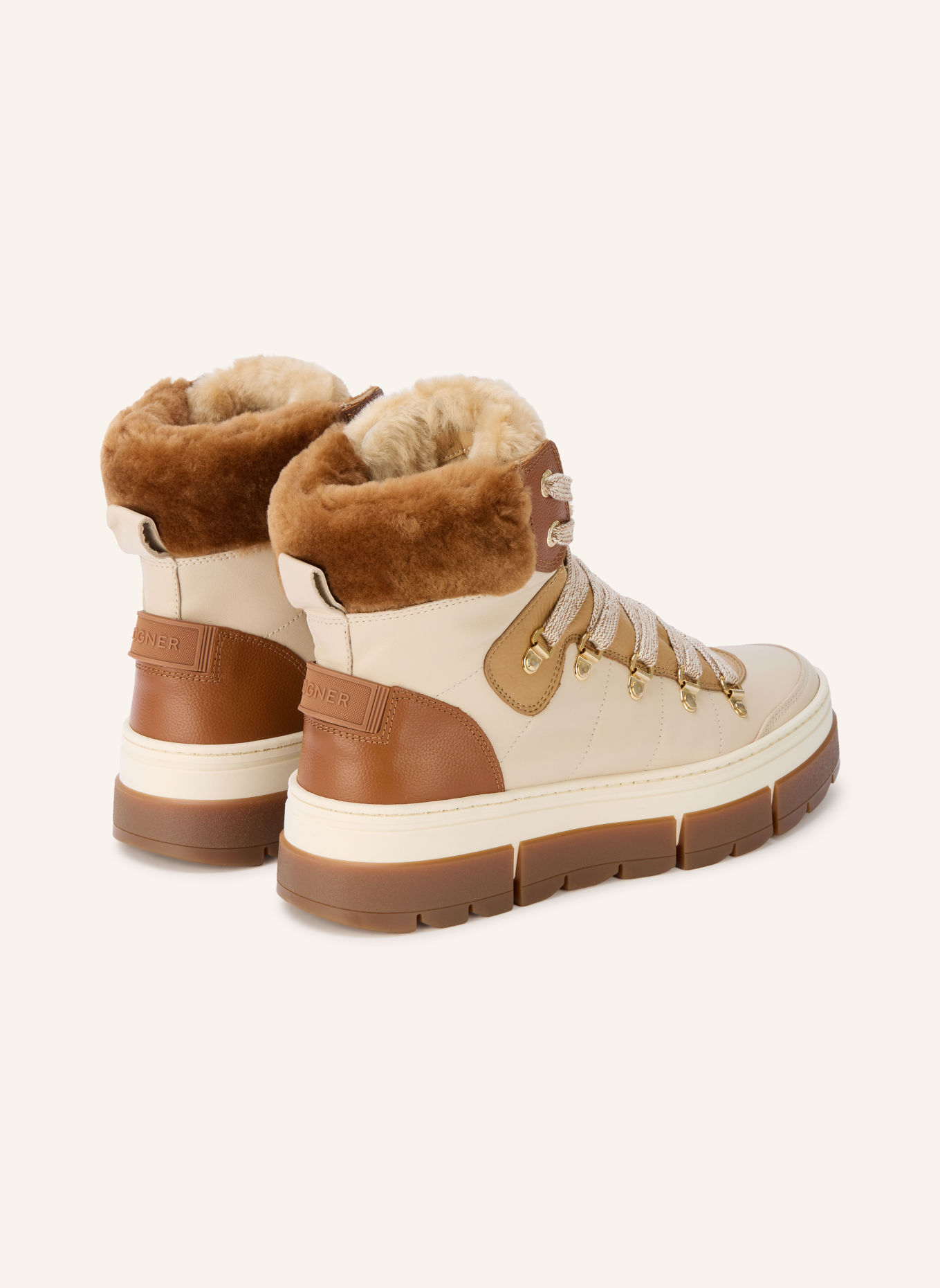 BOGNER Schnürboots VADUZ S 4: BEIGE / COGNAC / HELLBRAUN