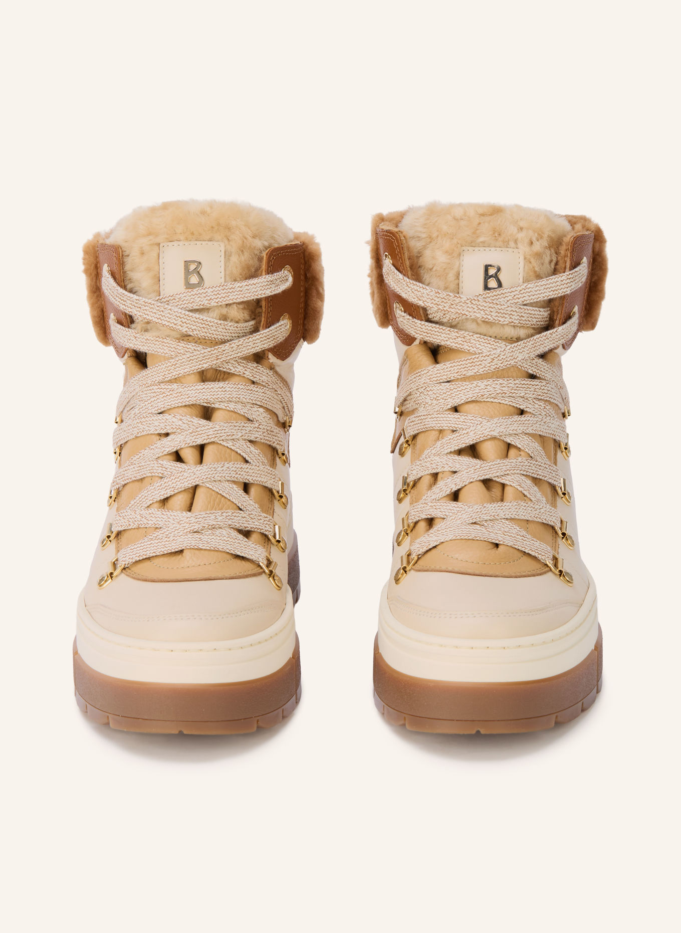 BOGNER Schnürboots VADUZ S 4: BEIGE / COGNAC / HELLBRAUN