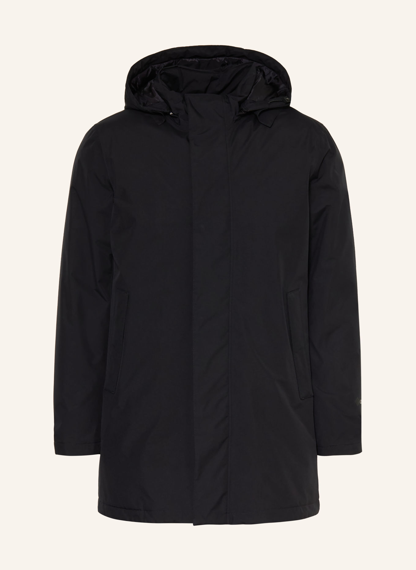 HERNO Down parka with detachable hood: BLACK