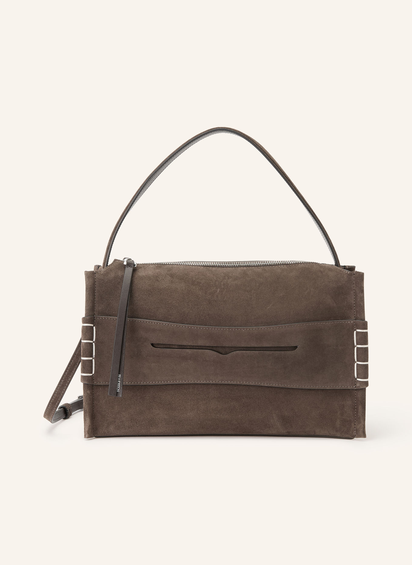 JW ANDERSON Sac à main LOAFER BAG MEDIUM: MARRON FONCÉ / ARGENT