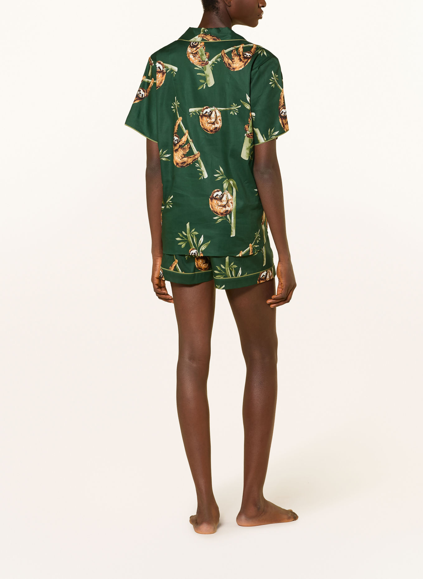 cyberjammies Pyjama short: VERT / MARRON / VERT CLAIR