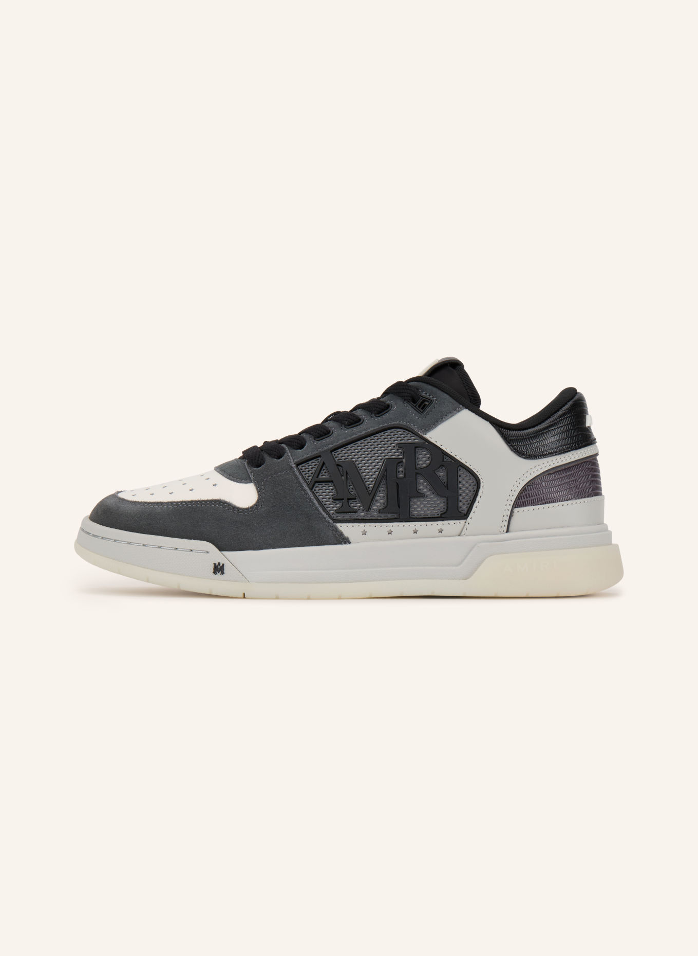 AMIRI Sneaker CLASSIC LOW: GRÅ / MØRKEGRÅ / HVID