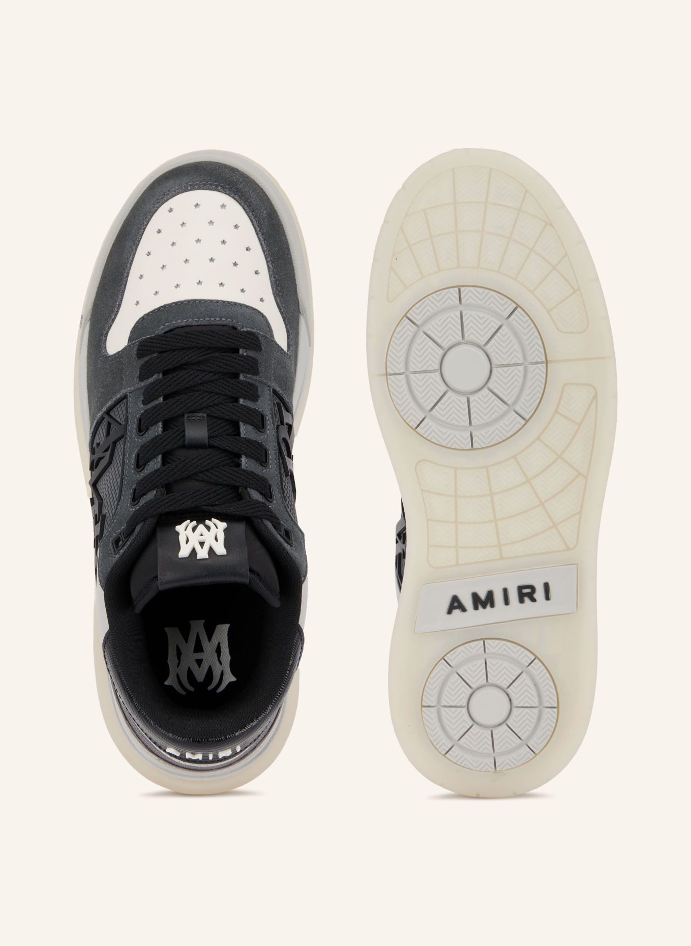 AMIRI Sneaker CLASSIC LOW: GRÅ / MØRKEGRÅ / HVID