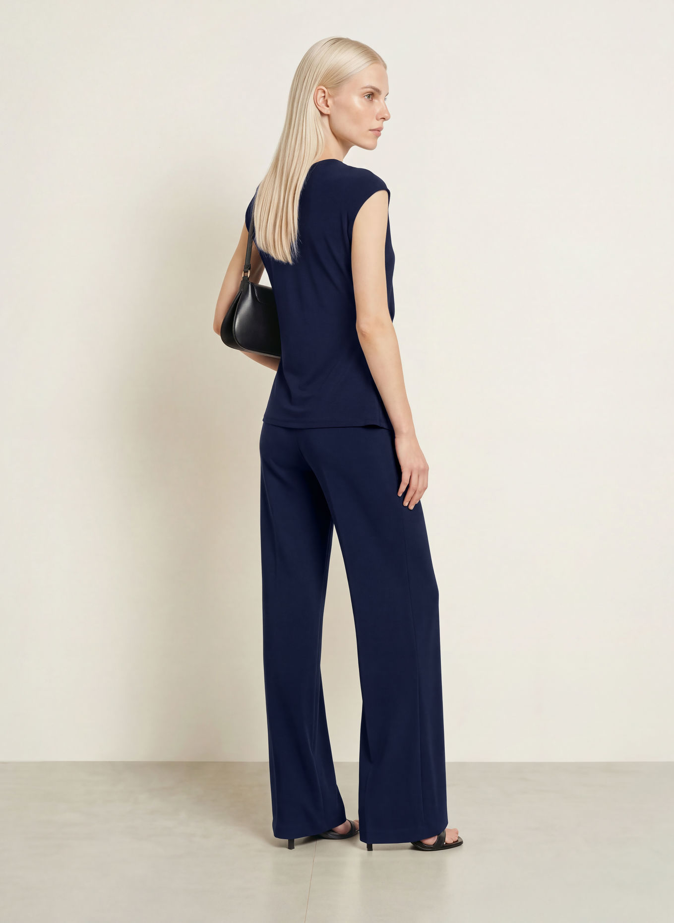 Joseph Ribkoff Wrap-style blouse: DARK BLUE