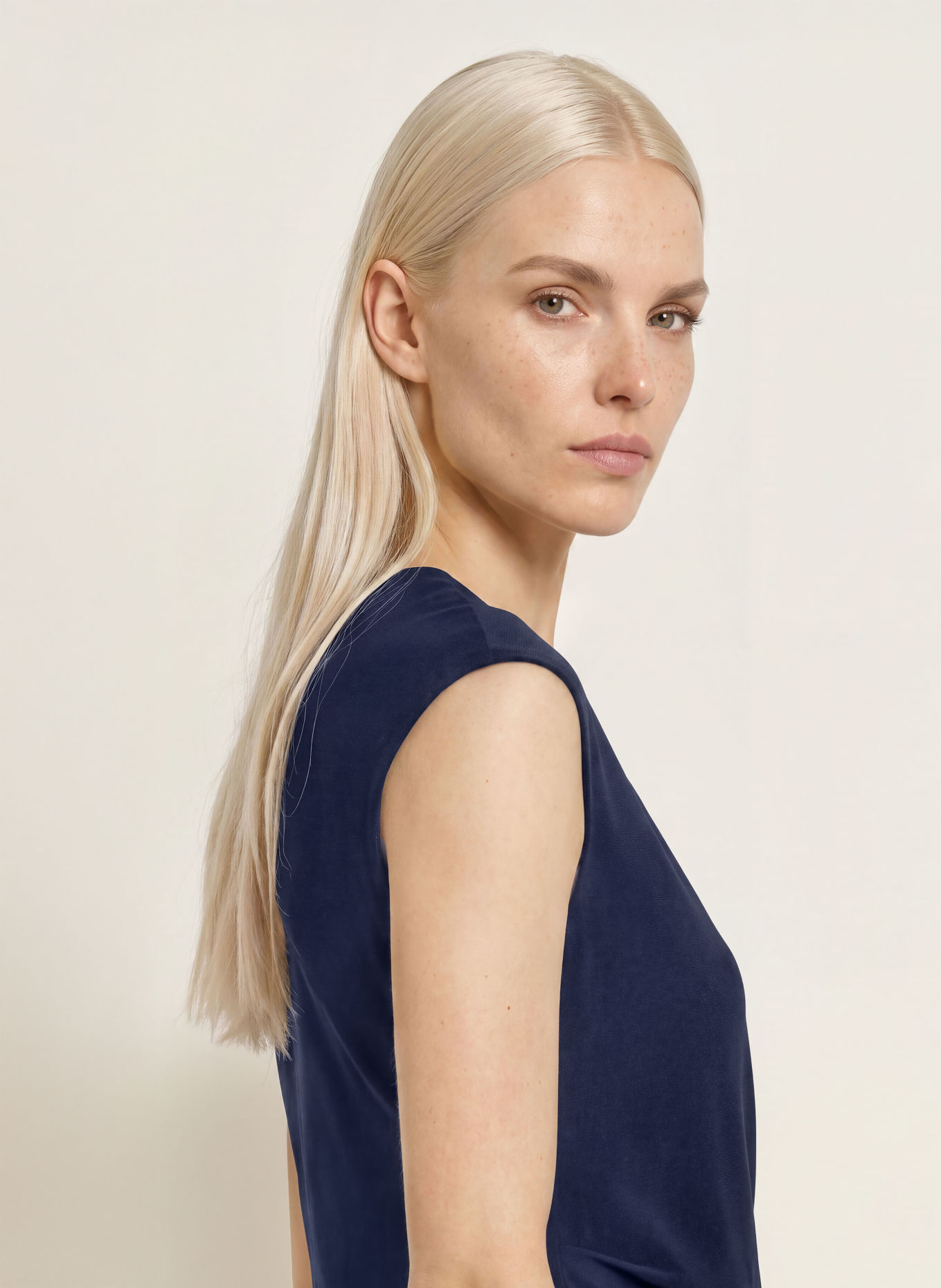 Joseph Ribkoff Wrap-style blouse: DARK BLUE