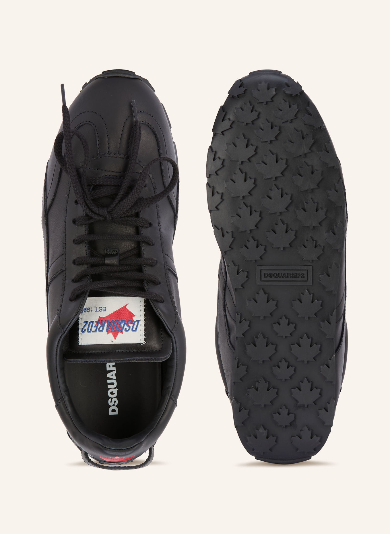 DSQUARED2 Sneakersy: ČERNÁ / BÍLÁ