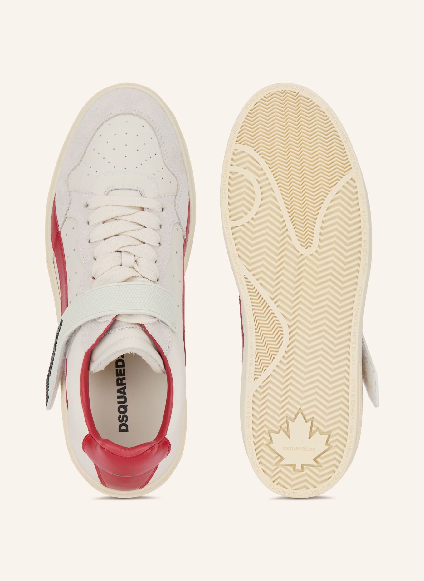 DSQUARED2 Sneakersy: REŽNÁ / ŠEDÁ / ČERVENÁ