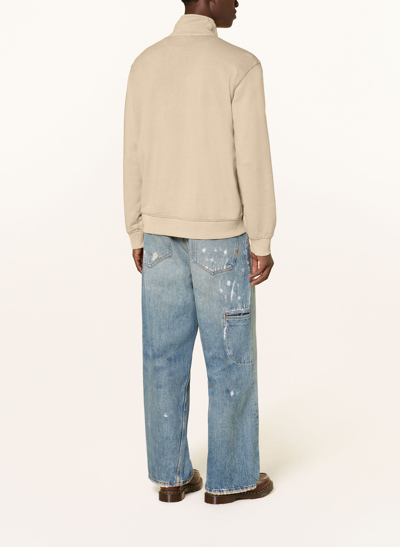 G-Star Sweater met halve rits: BEIGE