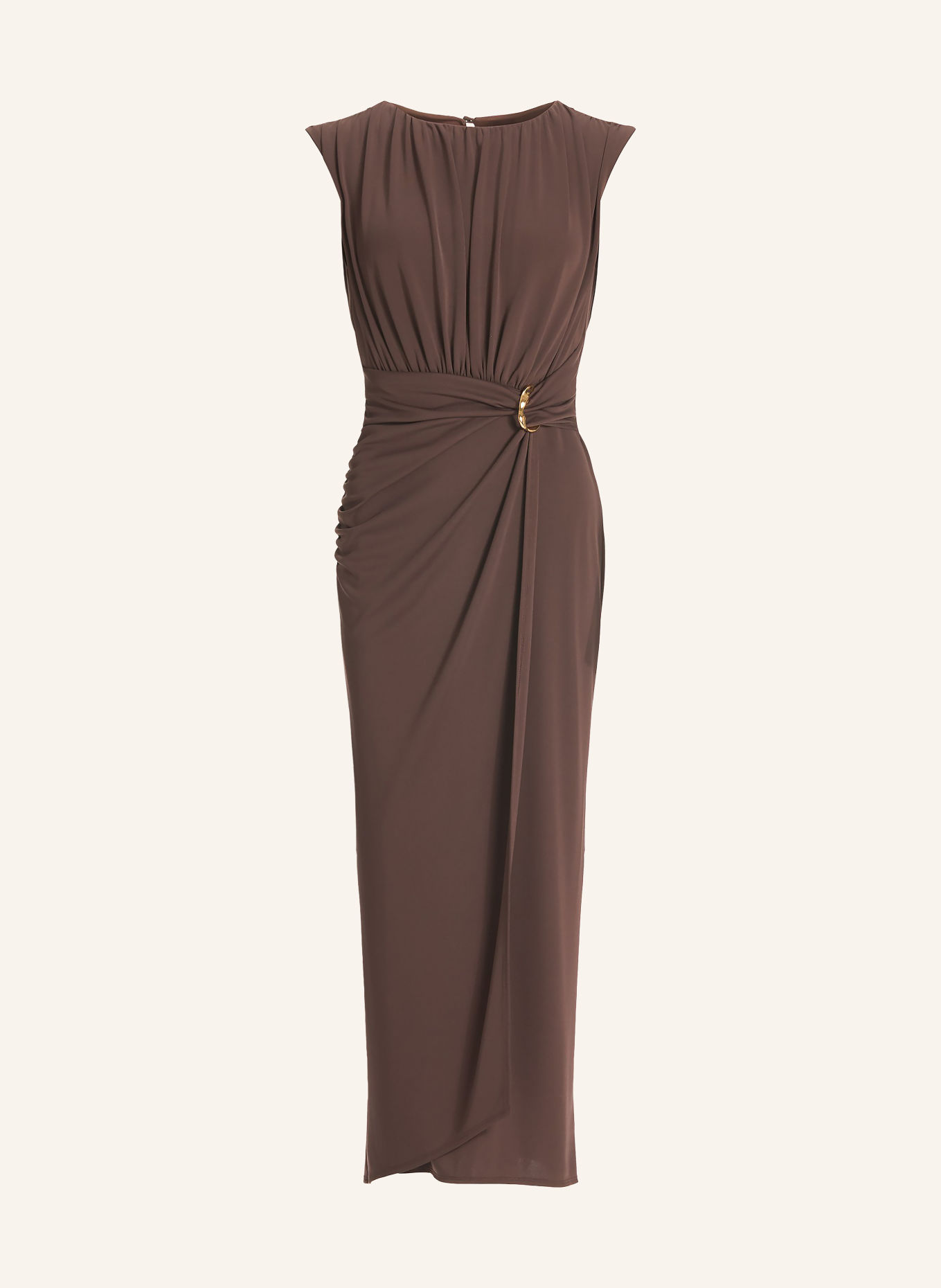 SWING Abendkleid aus Jersey: DUNKELBRAUN