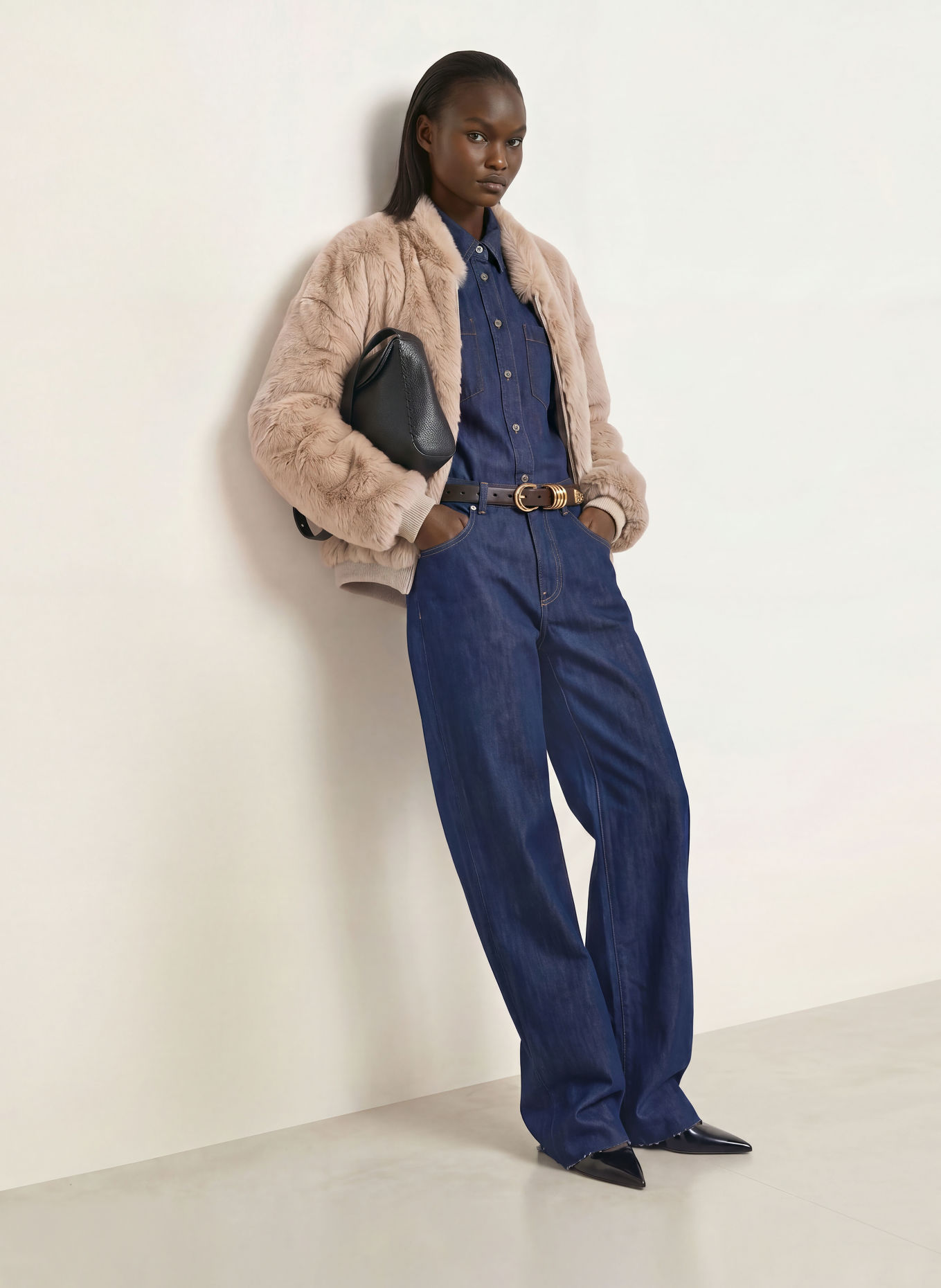 The Frankie Shop Kunstbontjas VERA: BEIGE