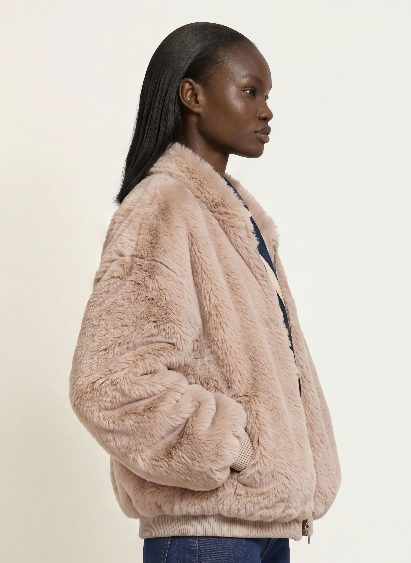 The Frankie Shop Kunstbontjas VERA: BEIGE