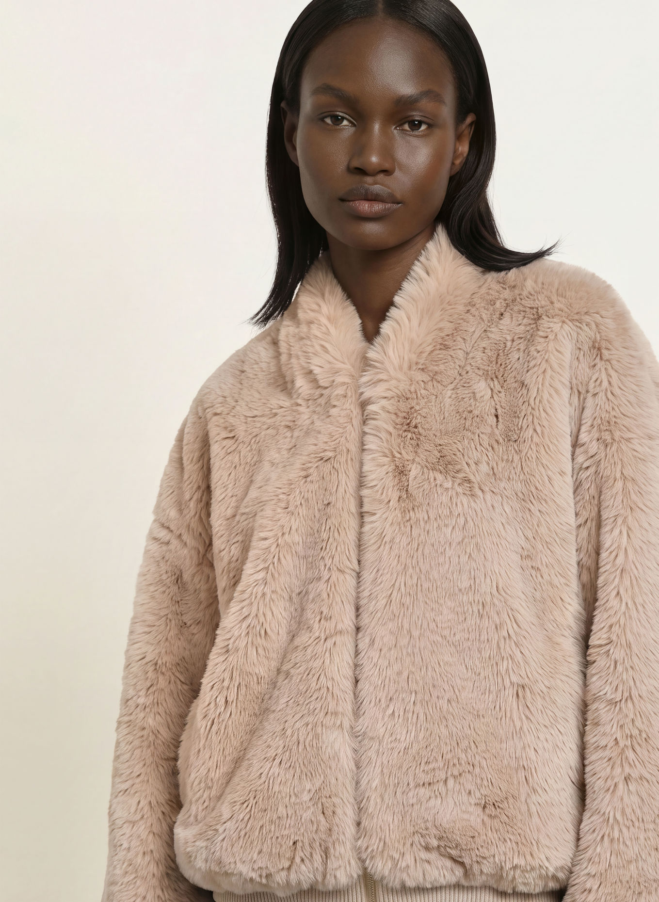 The Frankie Shop Kunstbontjas VERA: BEIGE