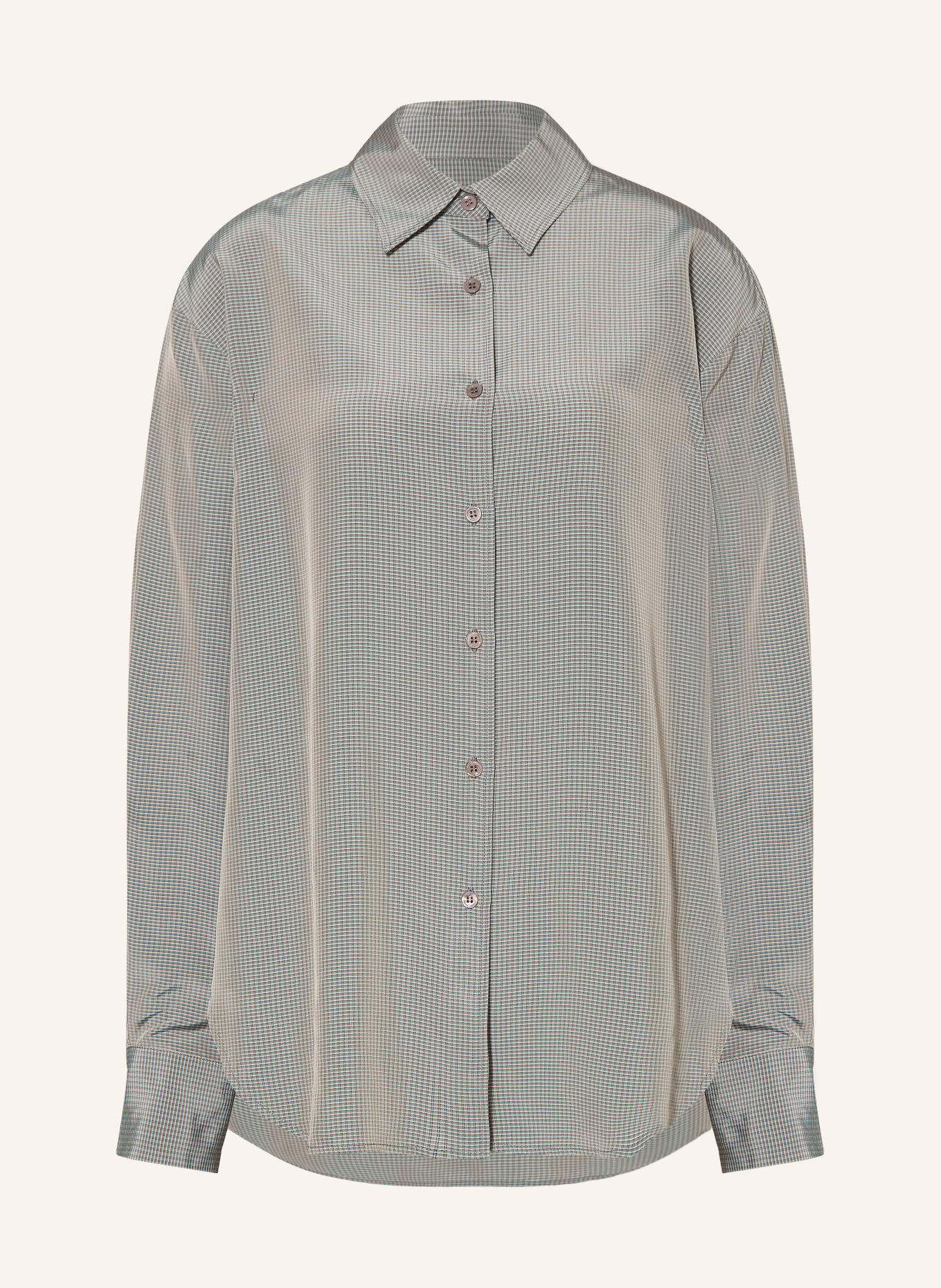 The Frankie Shop Overhemdblouse PERI: DONKERGRIJS / CRÈME / ZWART