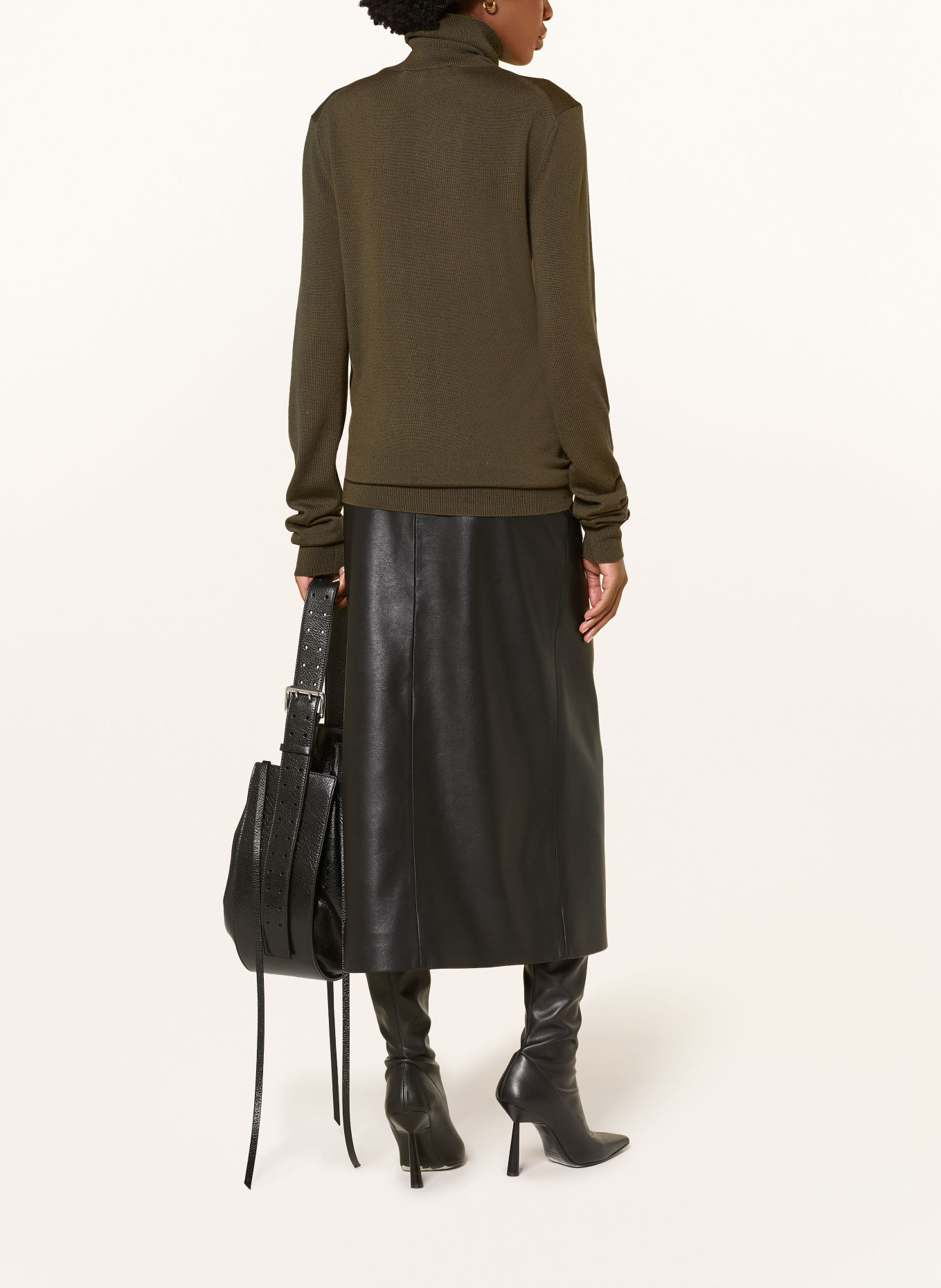 The Frankie Shop Rollkragenpullover EVE aus Merinowolle: KHAKI