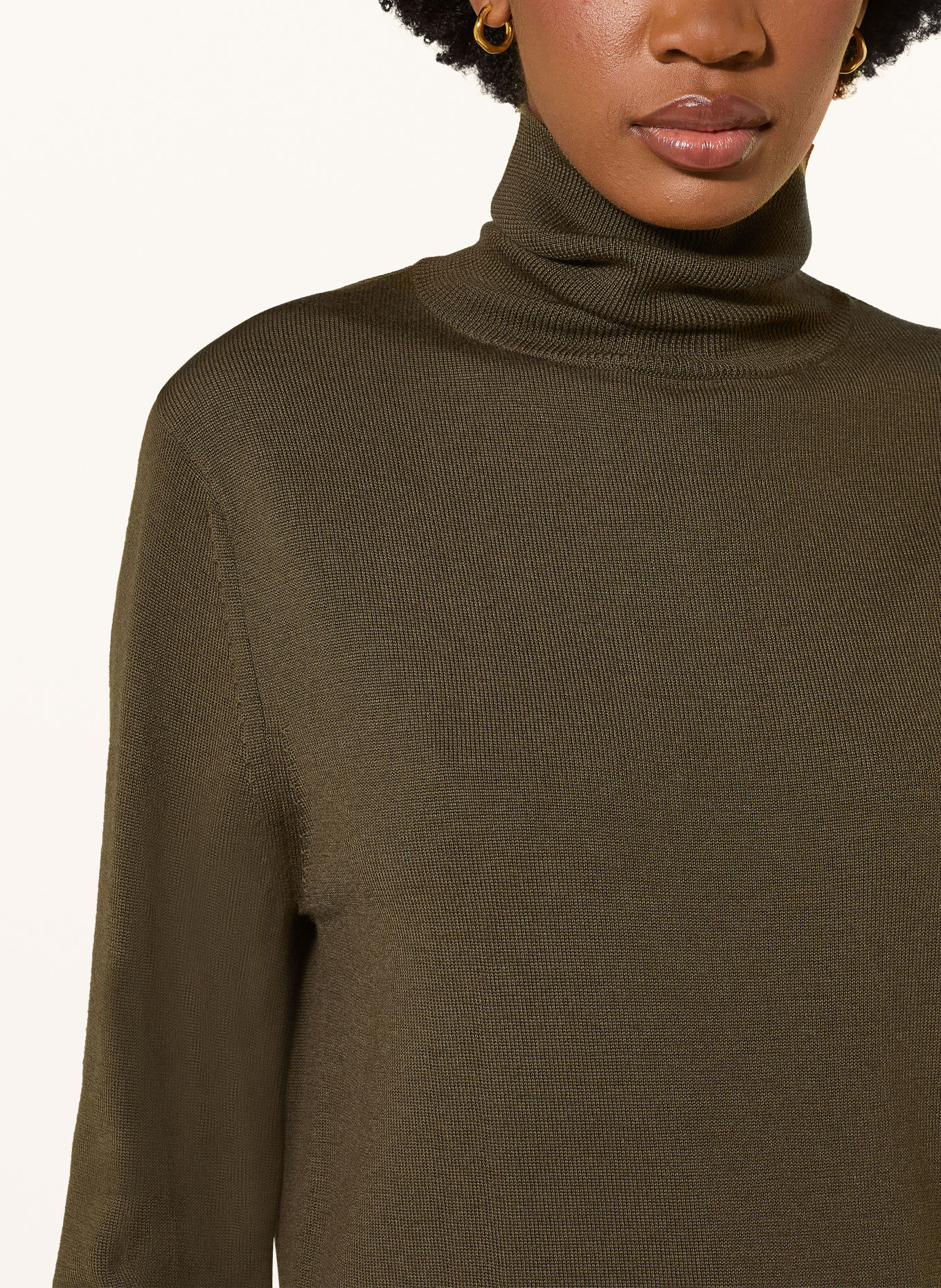 The Frankie Shop Rollkragenpullover EVE aus Merinowolle: KHAKI