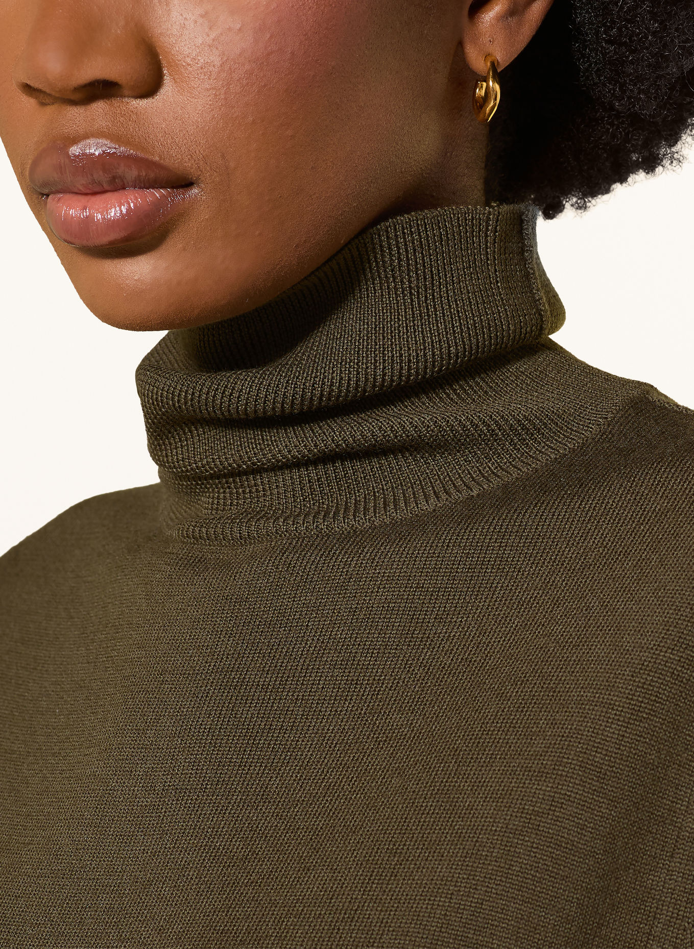 The Frankie Shop Rollkragenpullover EVE aus Merinowolle: KHAKI