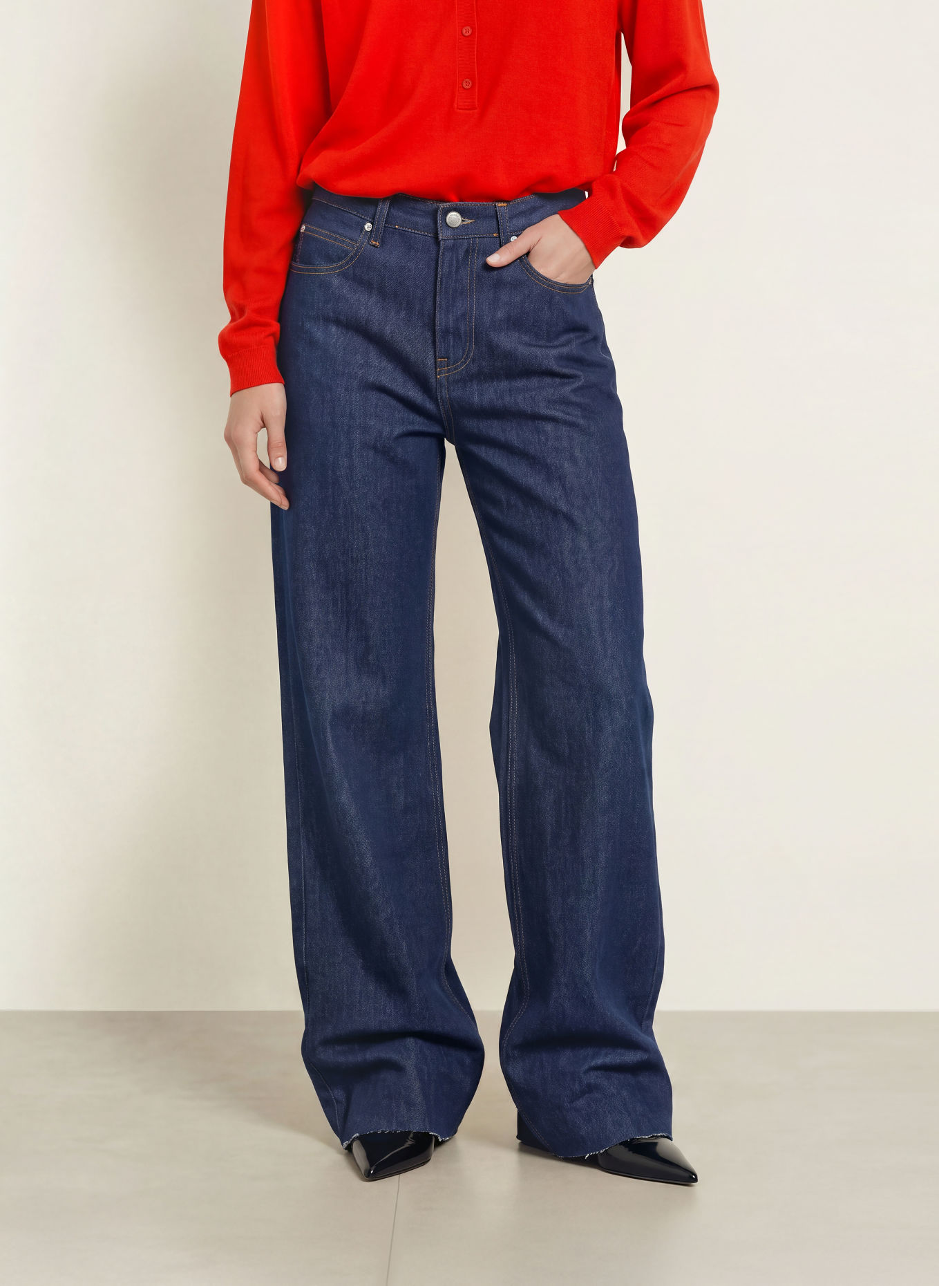 The Frankie Shop Rovné džíny DALSTON: 335 DARK WASH