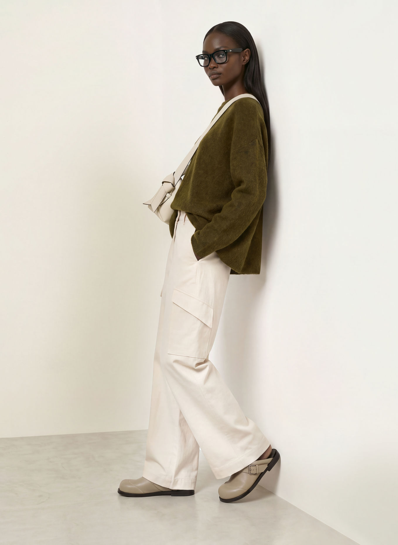 The Frankie Shop Pullover TIMEA mit Mohair: OLIV