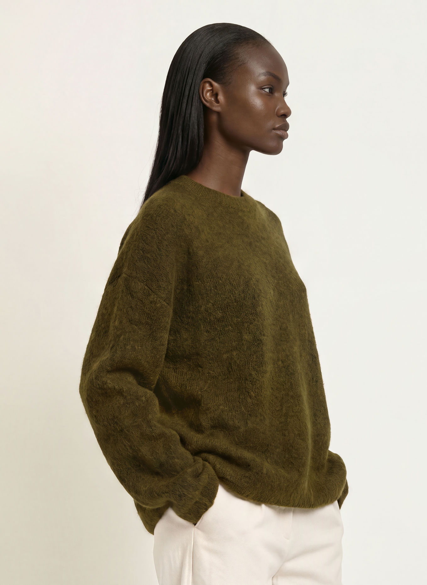 The Frankie Shop Pullover TIMEA mit Mohair: OLIV