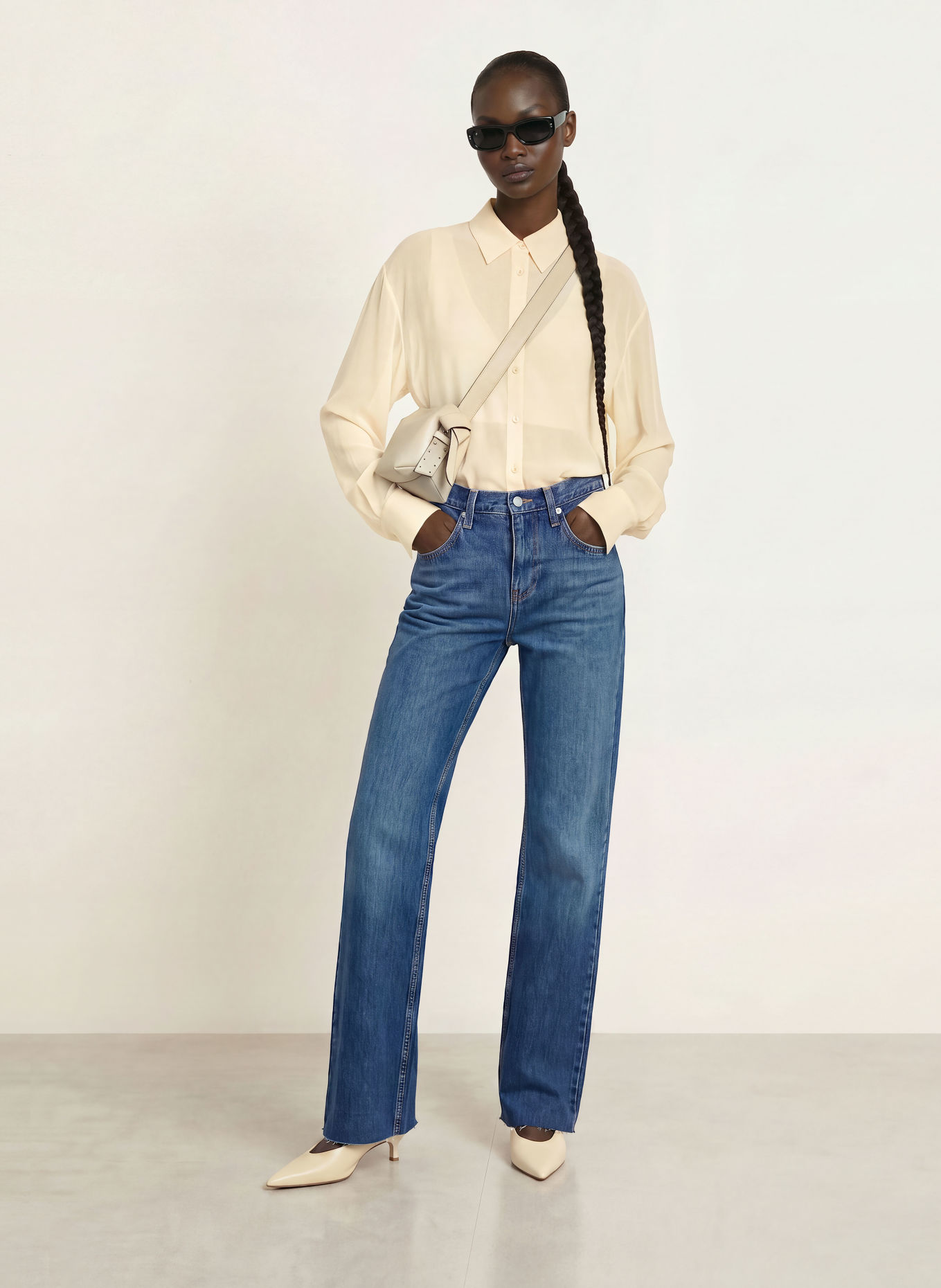 The Frankie Shop Straight jeans DALSTON: 336 BLUE WASH