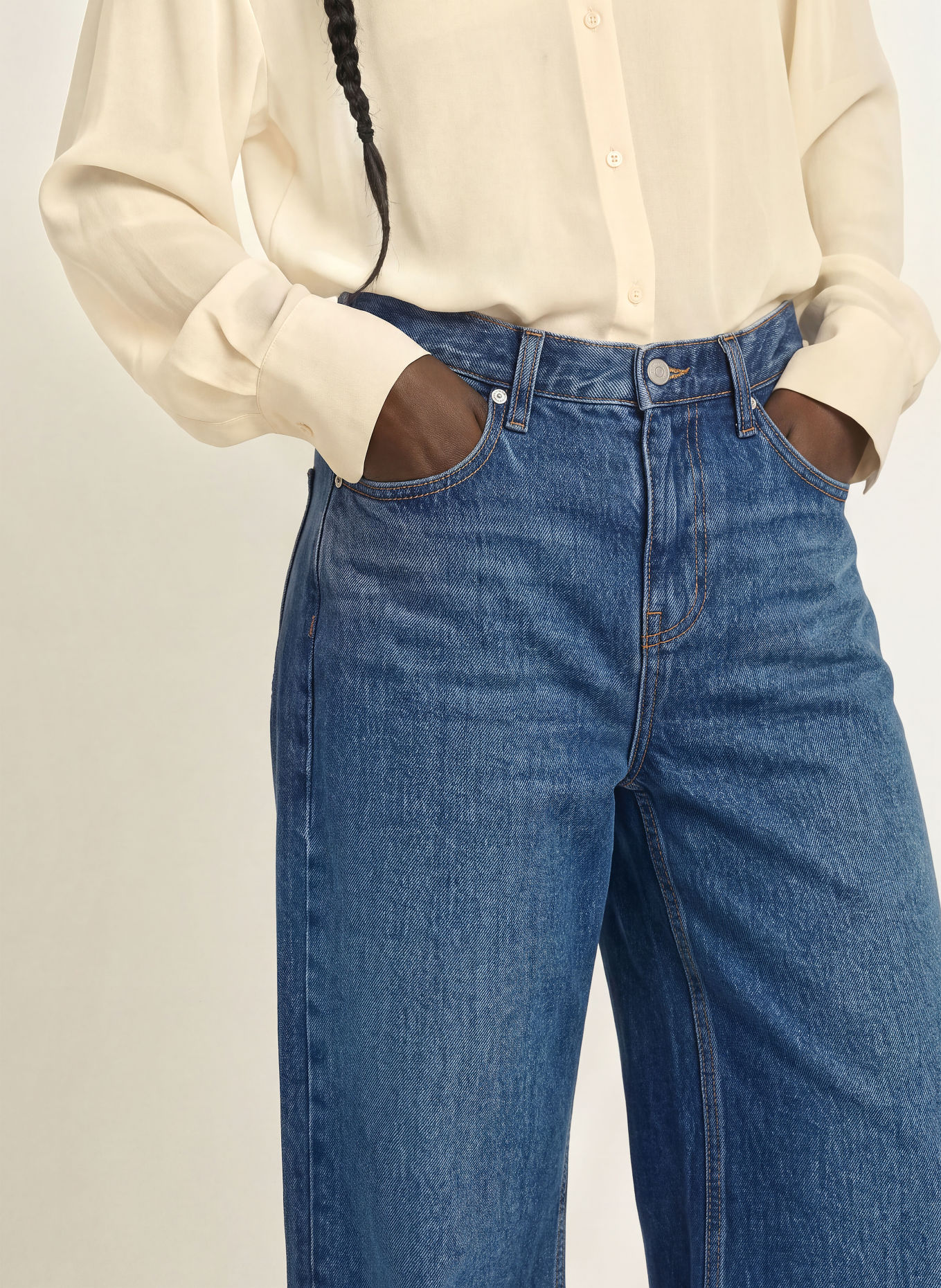 The Frankie Shop Straight jeans DALSTON: 336 BLUE WASH