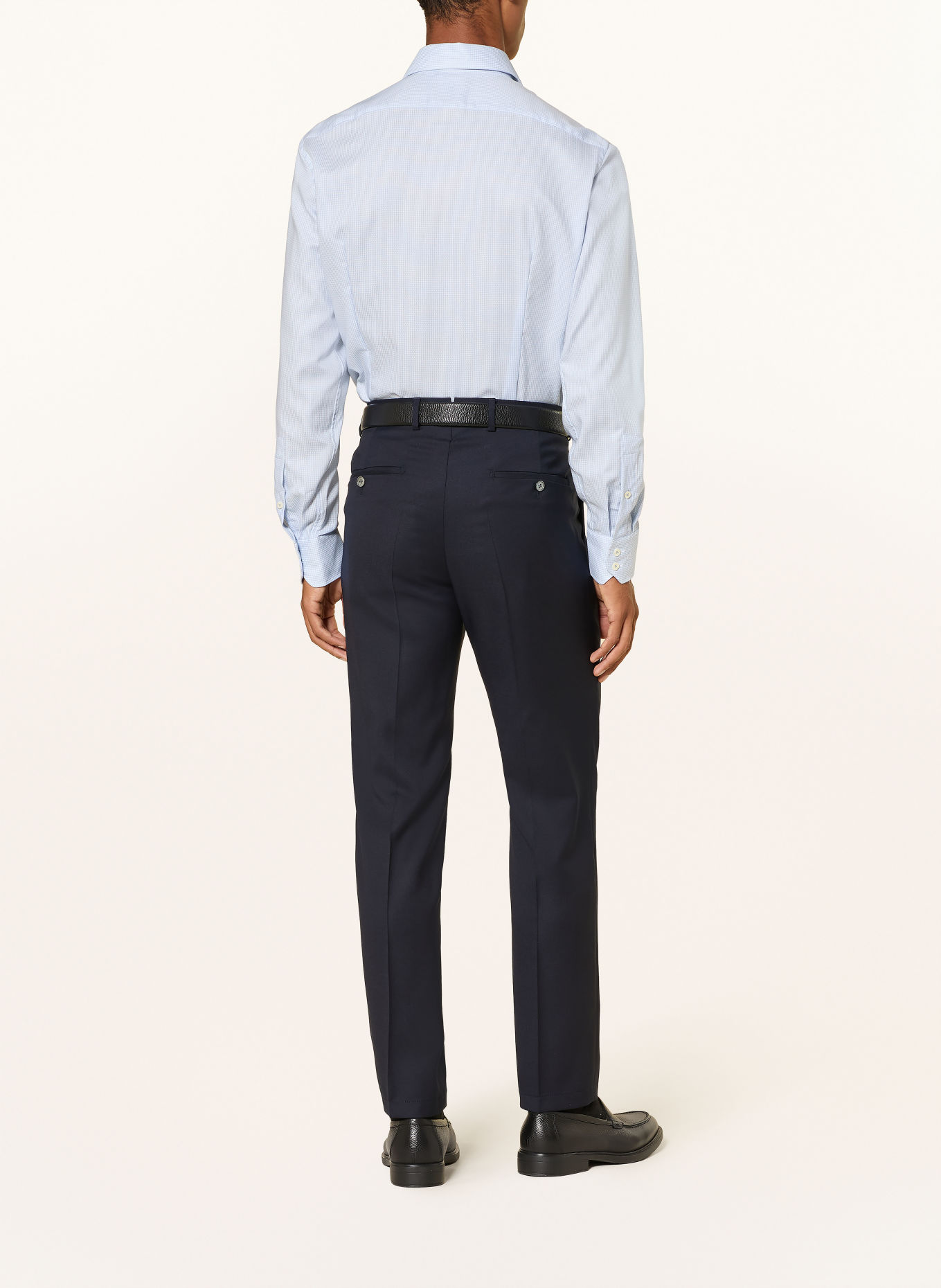 van Laack Overhemd VL-RIVARA-TFN Tailor Fit: LICHTBLAUW / WIT