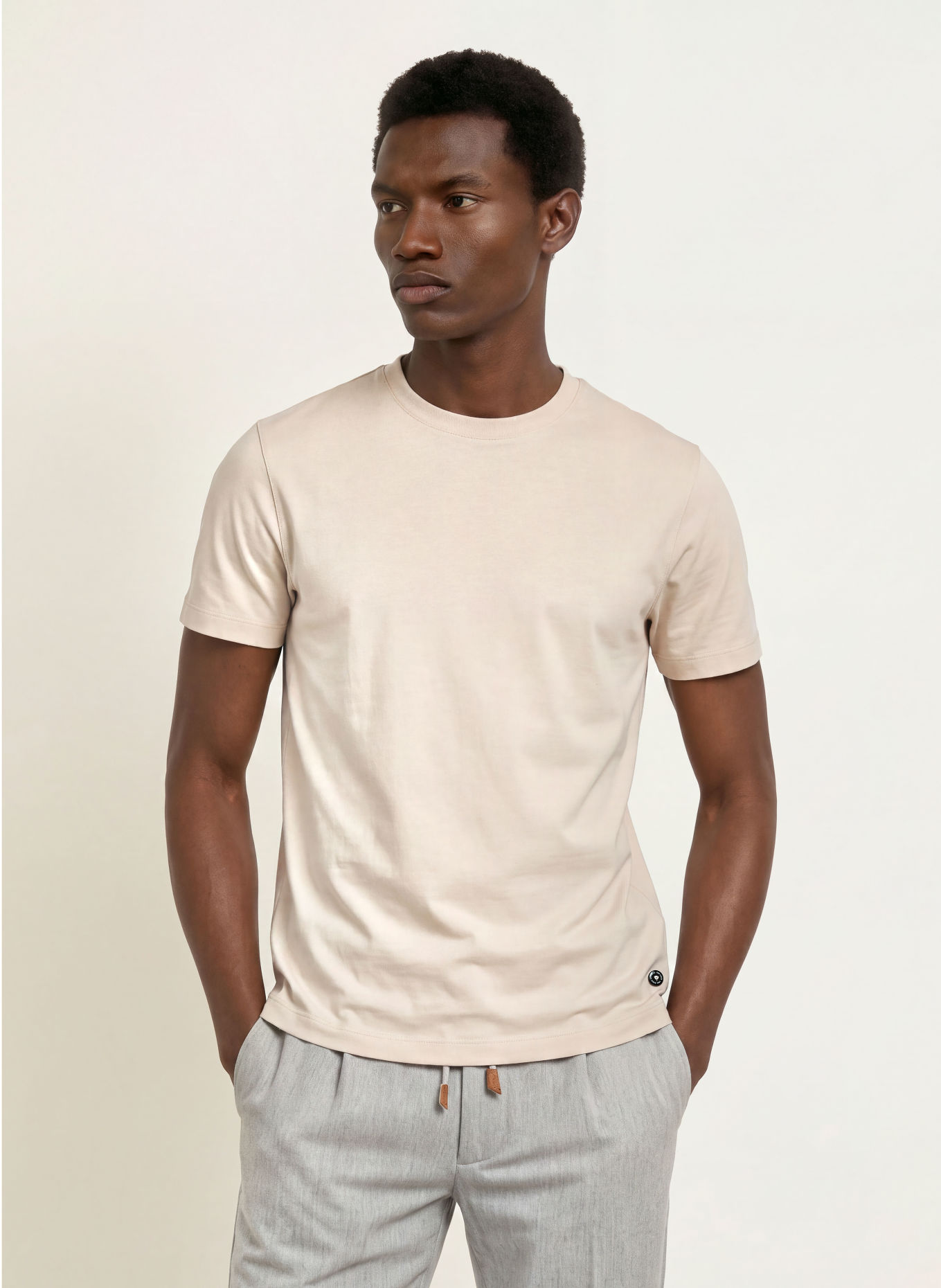 van Laack T-shirt VL-PILOS1-XX: ECRU