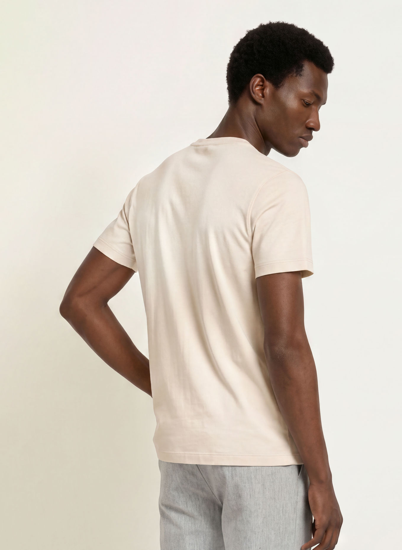van Laack T-shirt VL-PILOS1-XX: ECRU