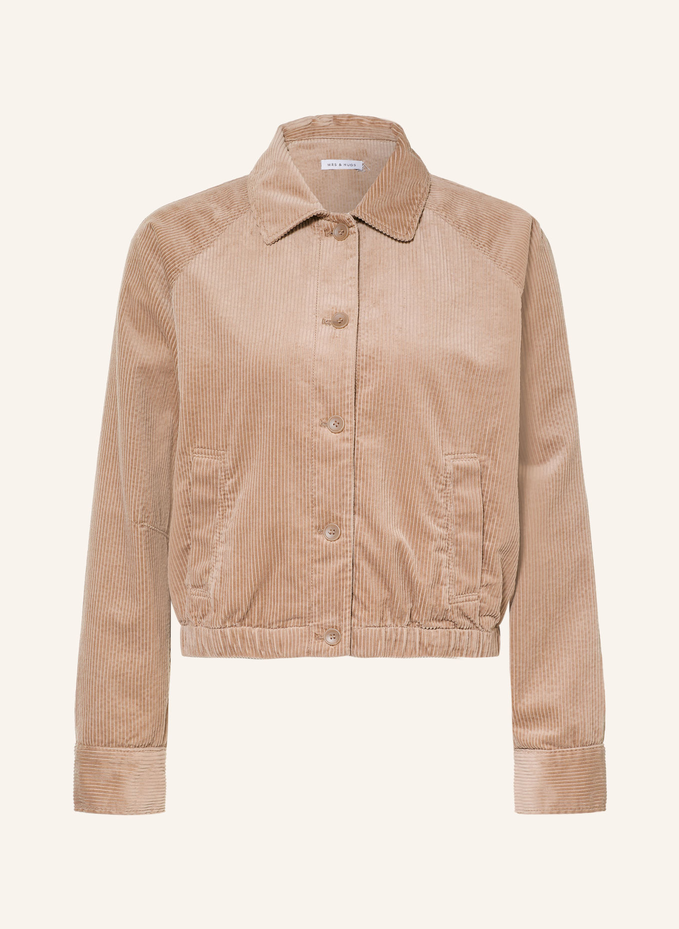 MRS & HUGS Corduroy Blouson: BEIGE