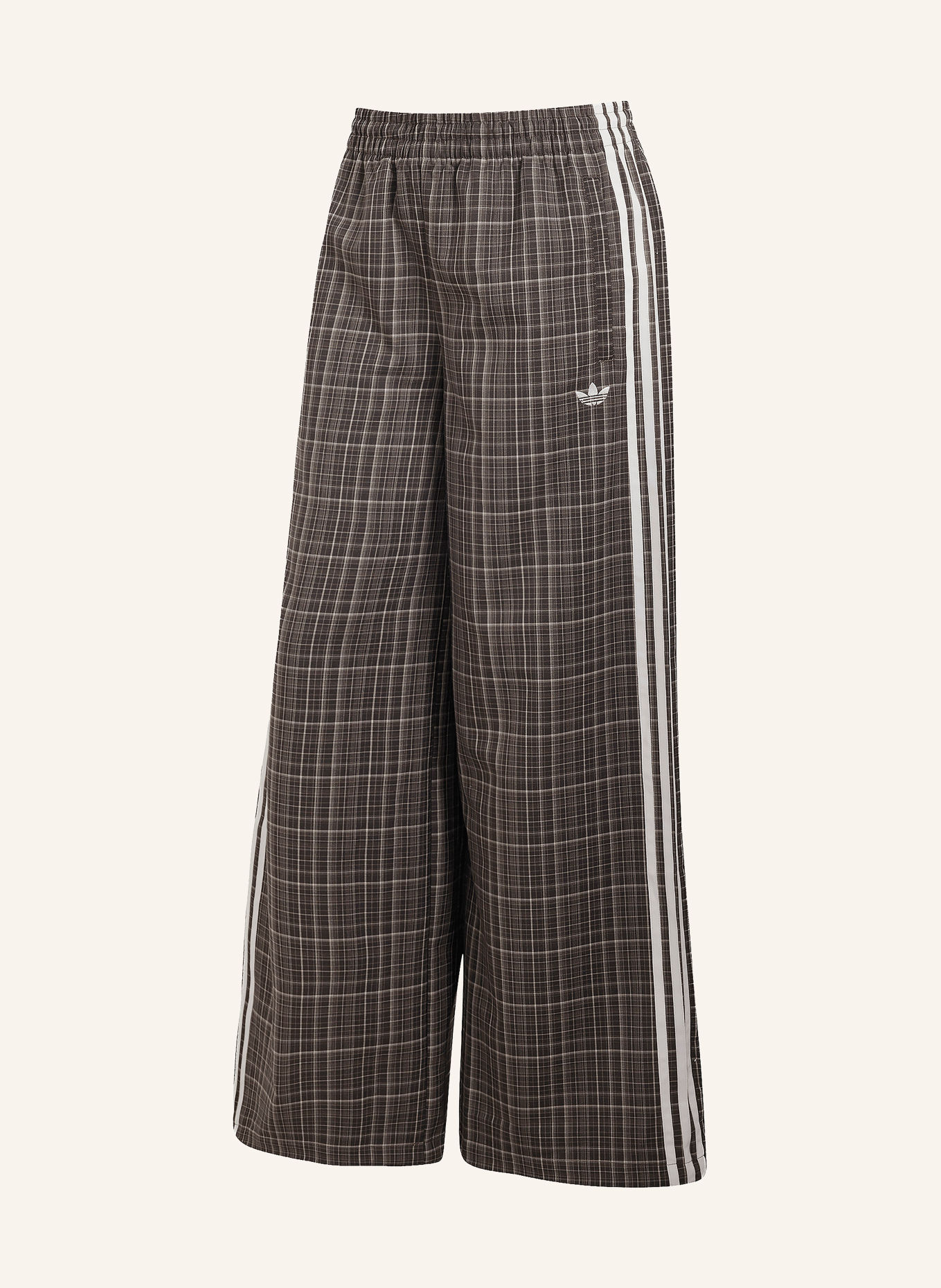 adidas Originals Track Pants CHECK: DUNKELBRAUN / WEISS