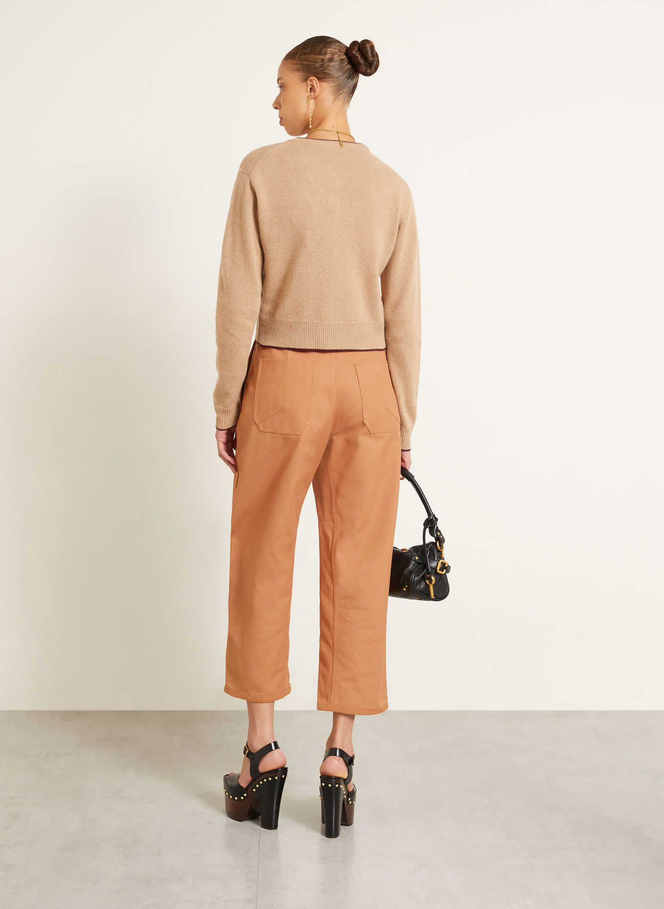 Chloé 7/8-length trousers: CAMEL