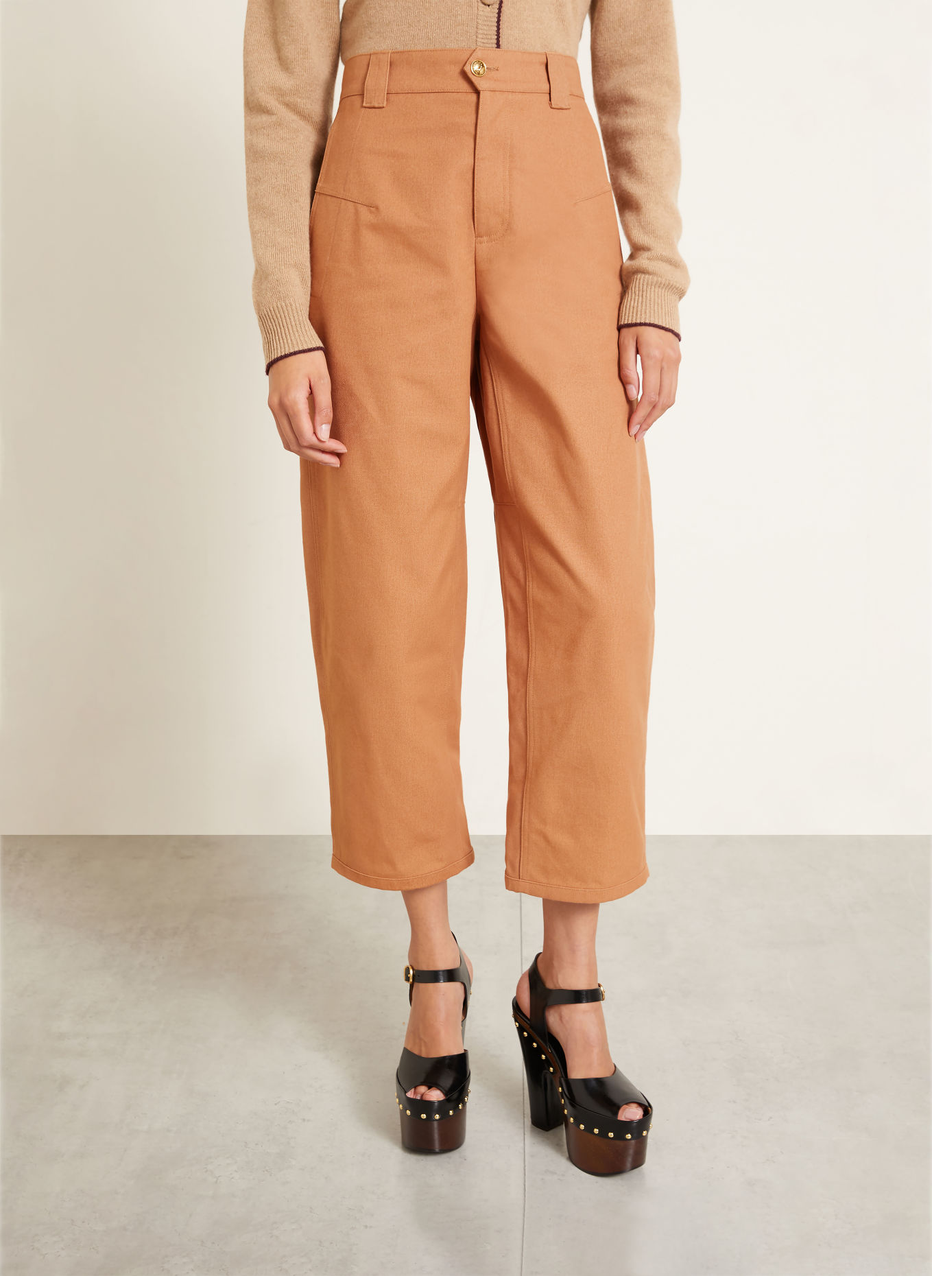 Chloé 7/8-length trousers: CAMEL