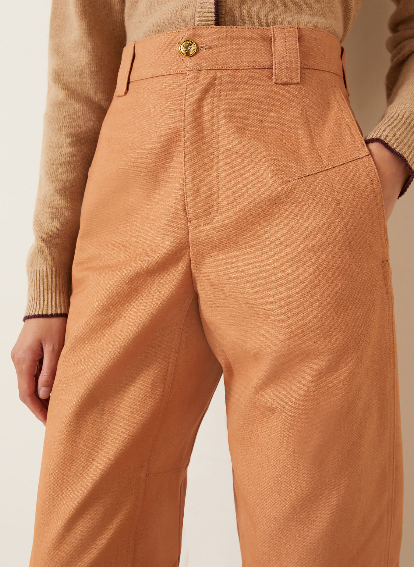 Chloé 7/8-length trousers: CAMEL