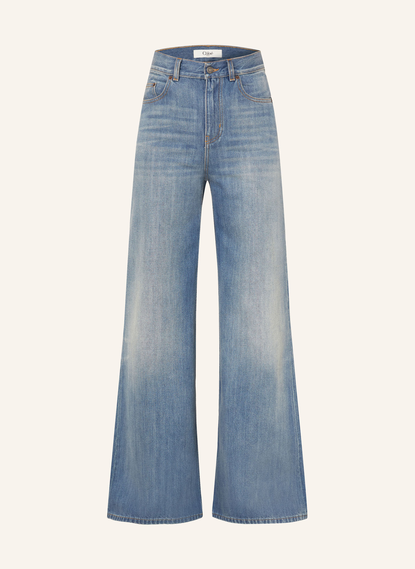 Chloé Jeans med vida ben: LJUSBLÅ