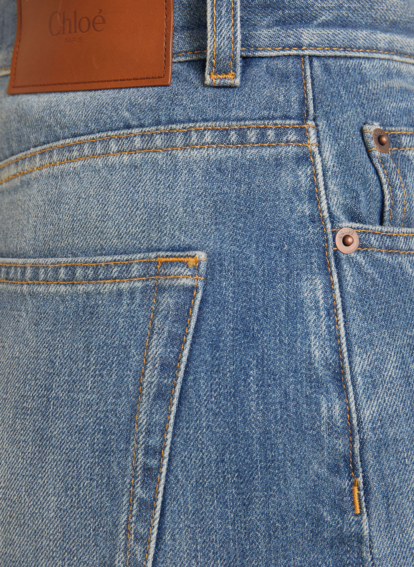 Chloé Jeans med vida ben: LJUSBLÅ