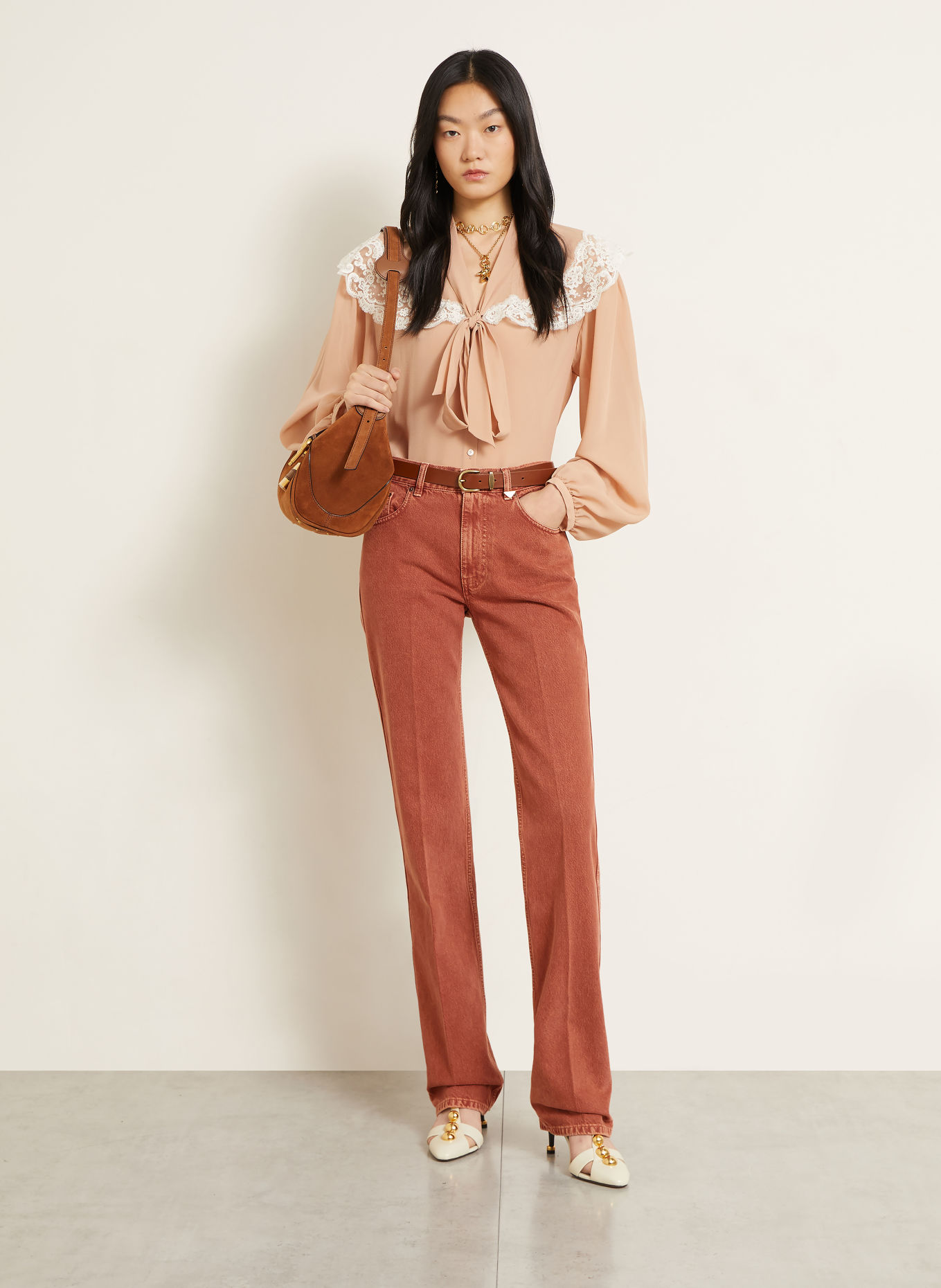 Chloé Straight jeans: 237 Crimson Brown