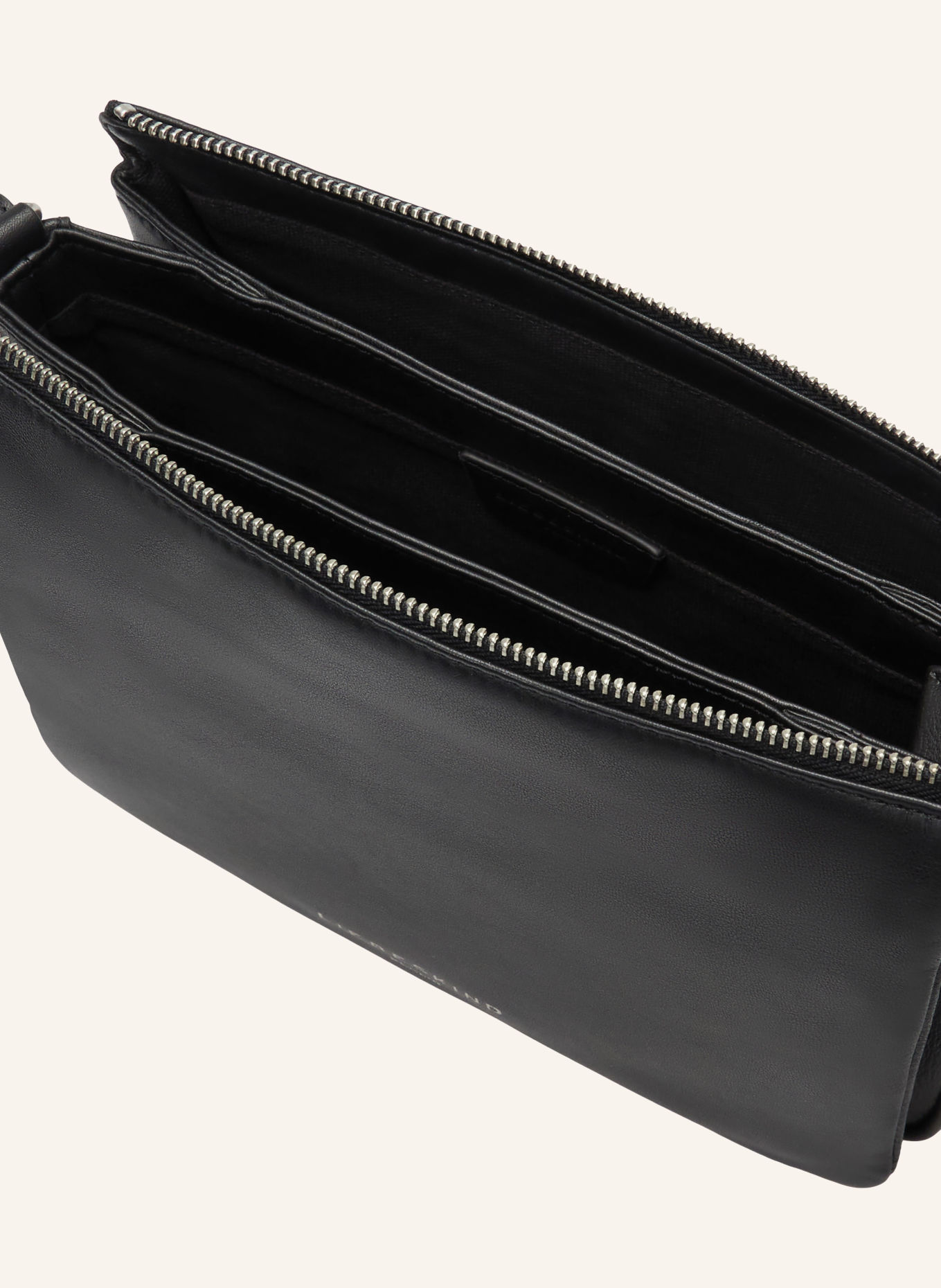 LIEBESKIND NINA MEDIUM Crossbody Bag: BLACK / SILVER